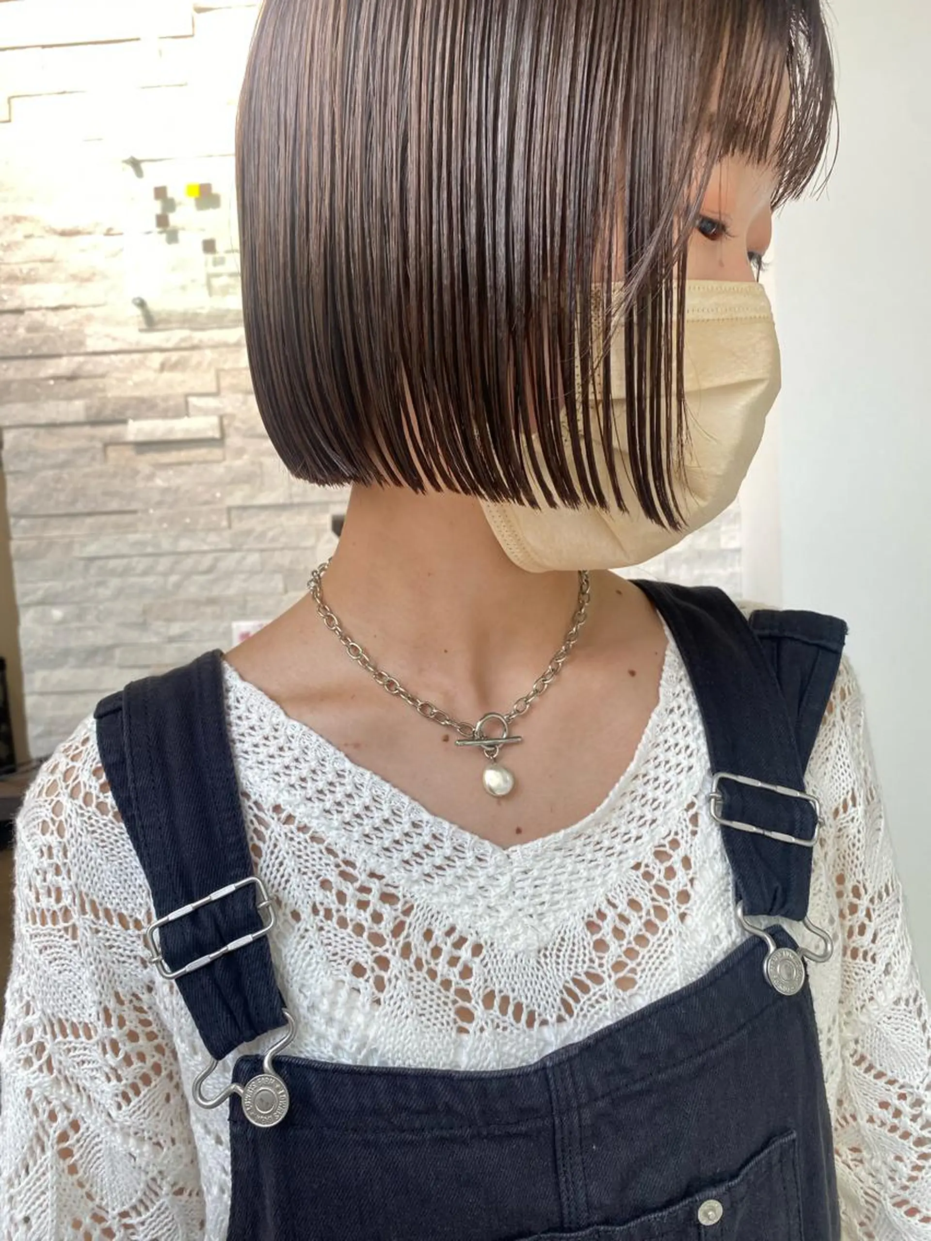 ショート カラー カット ヘアカラー トリートメント センターパート/ 暖色カラーayuのヘアスタイル