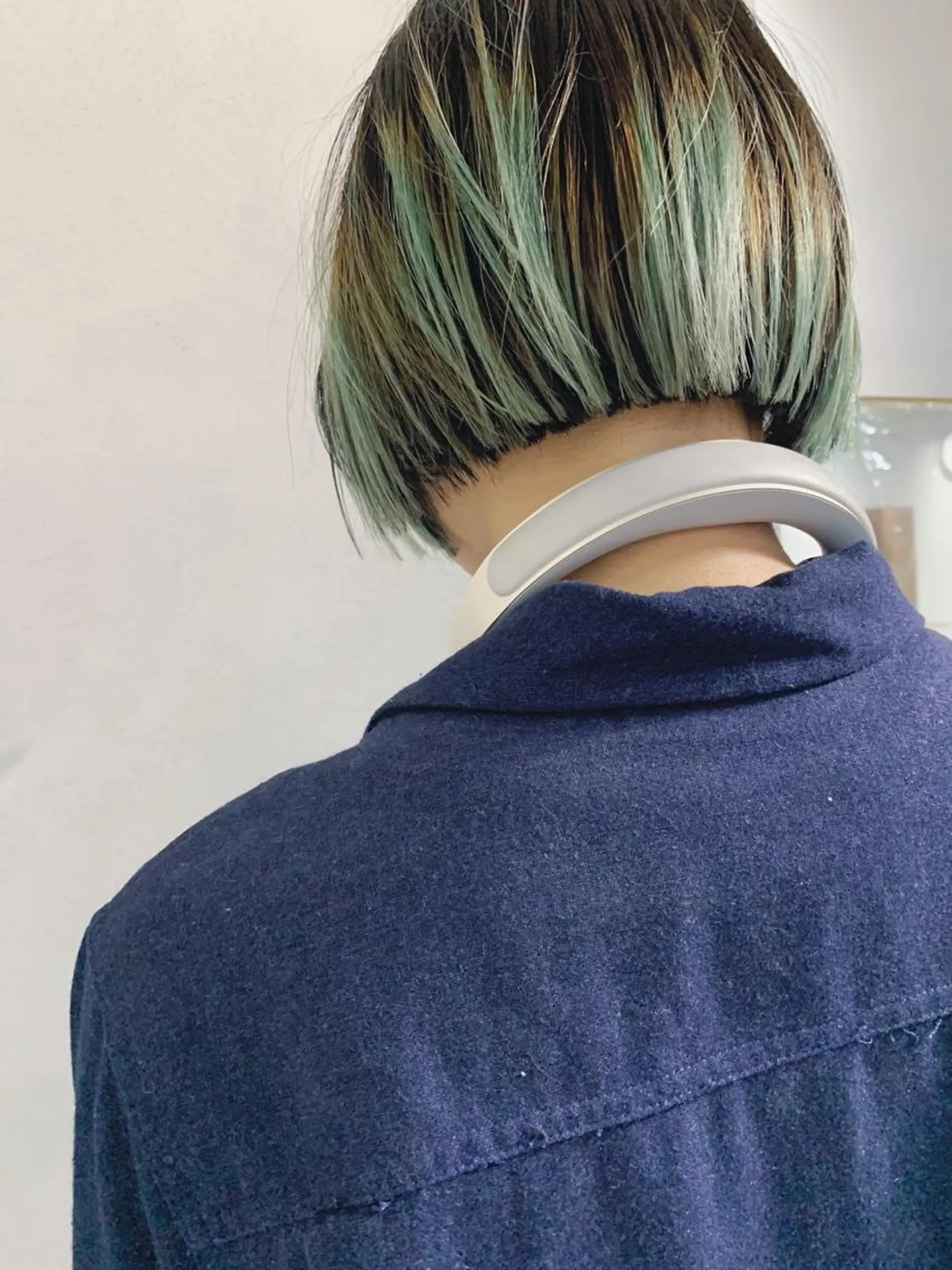 ショート カラー ボブパーマコテ巻き風 パーマNo1深江秀平のヘアスタイル