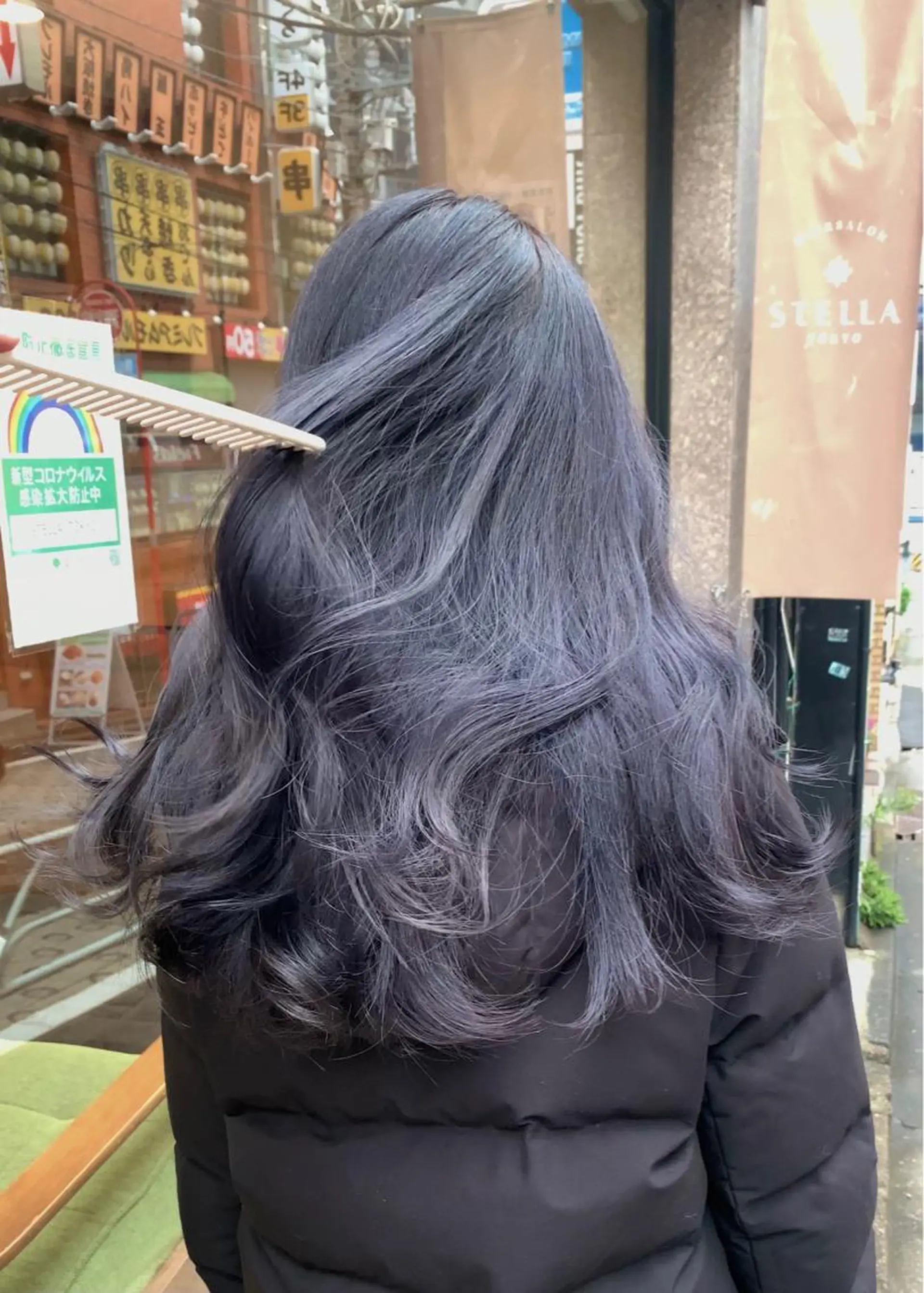 セミロング カラー ブルーカラー ブルーラベンダー ラベンダーカラー ヘアカラー トリートメント 矢野 晃平のヘアスタイル