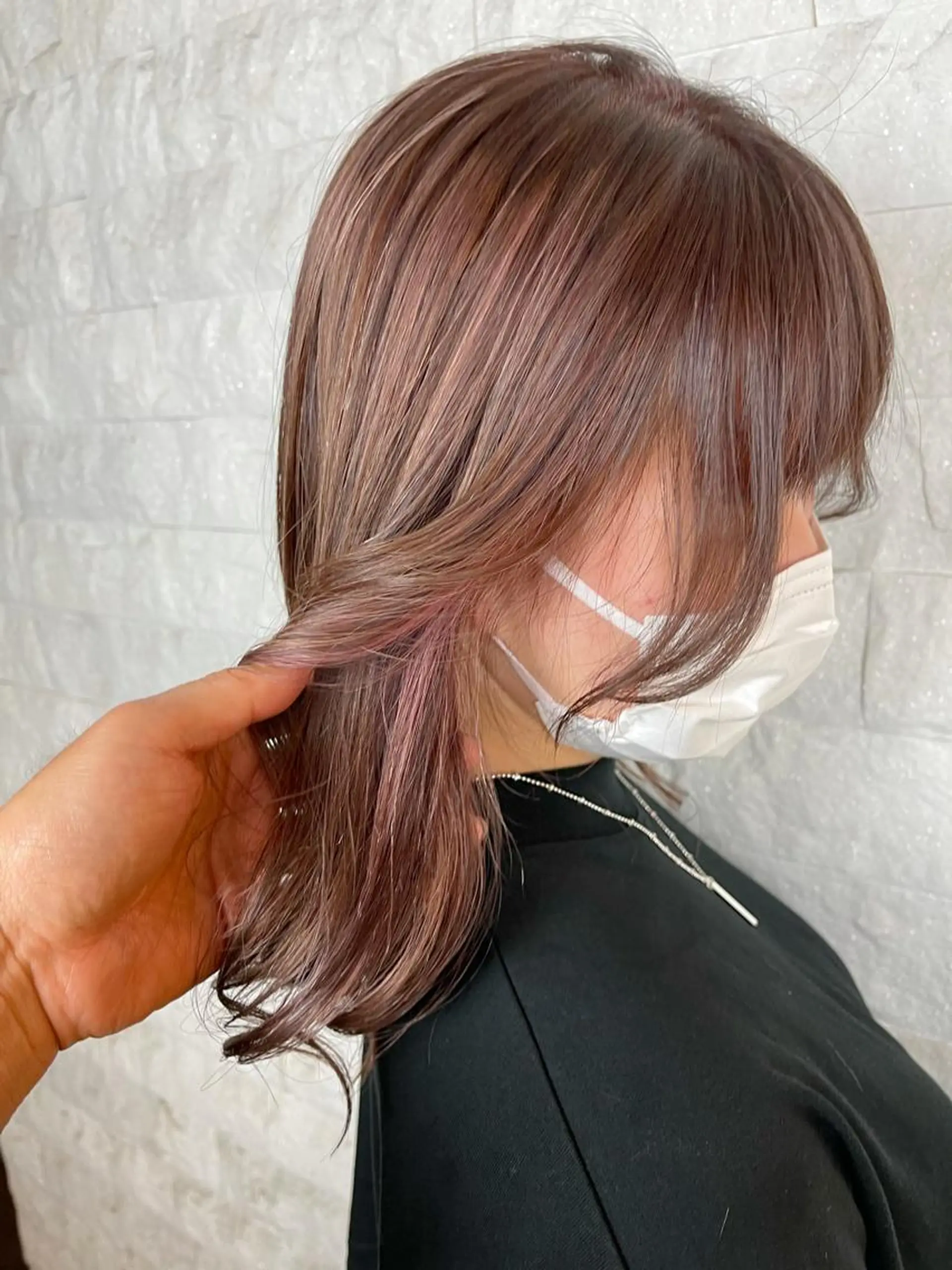 ミディアム ヘアカラー 圧倒的美髪ストレート ツダケイタロウのヘアスタイル