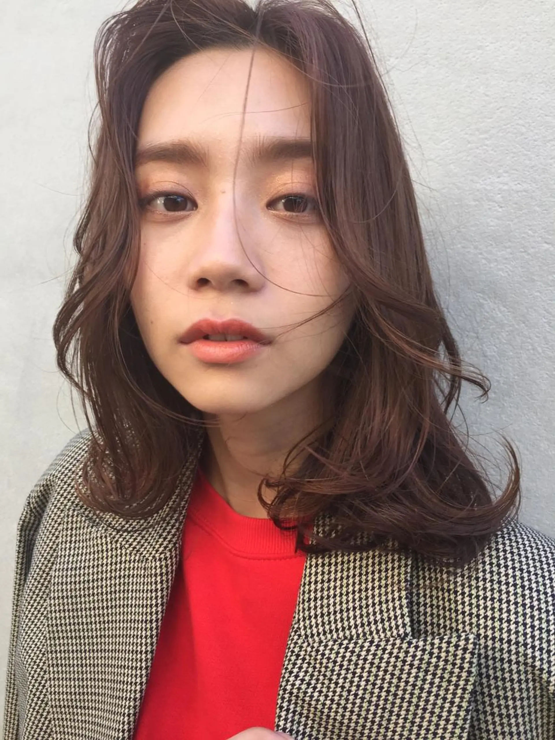 ミディアム 切りっぱなしボブ ミディアムパーマ アッシュ ボブ 外国人風カラー ショート職人 美容師【KENTA】のヘアスタイル