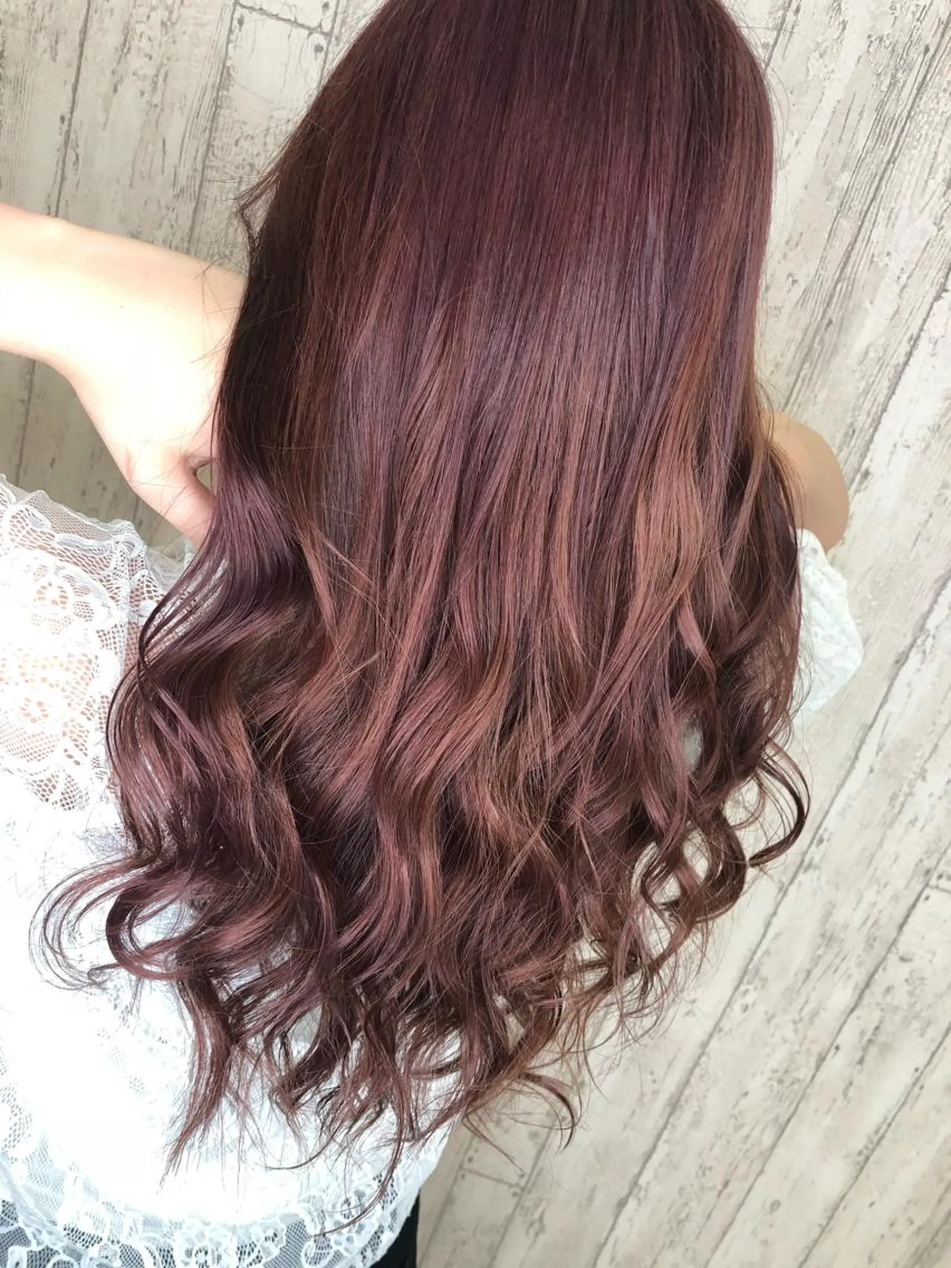 ロング カラー ダブルカラー ラベンダーカラー ピンクカラー ピンクラベンダー Kaede .のヘアスタイル