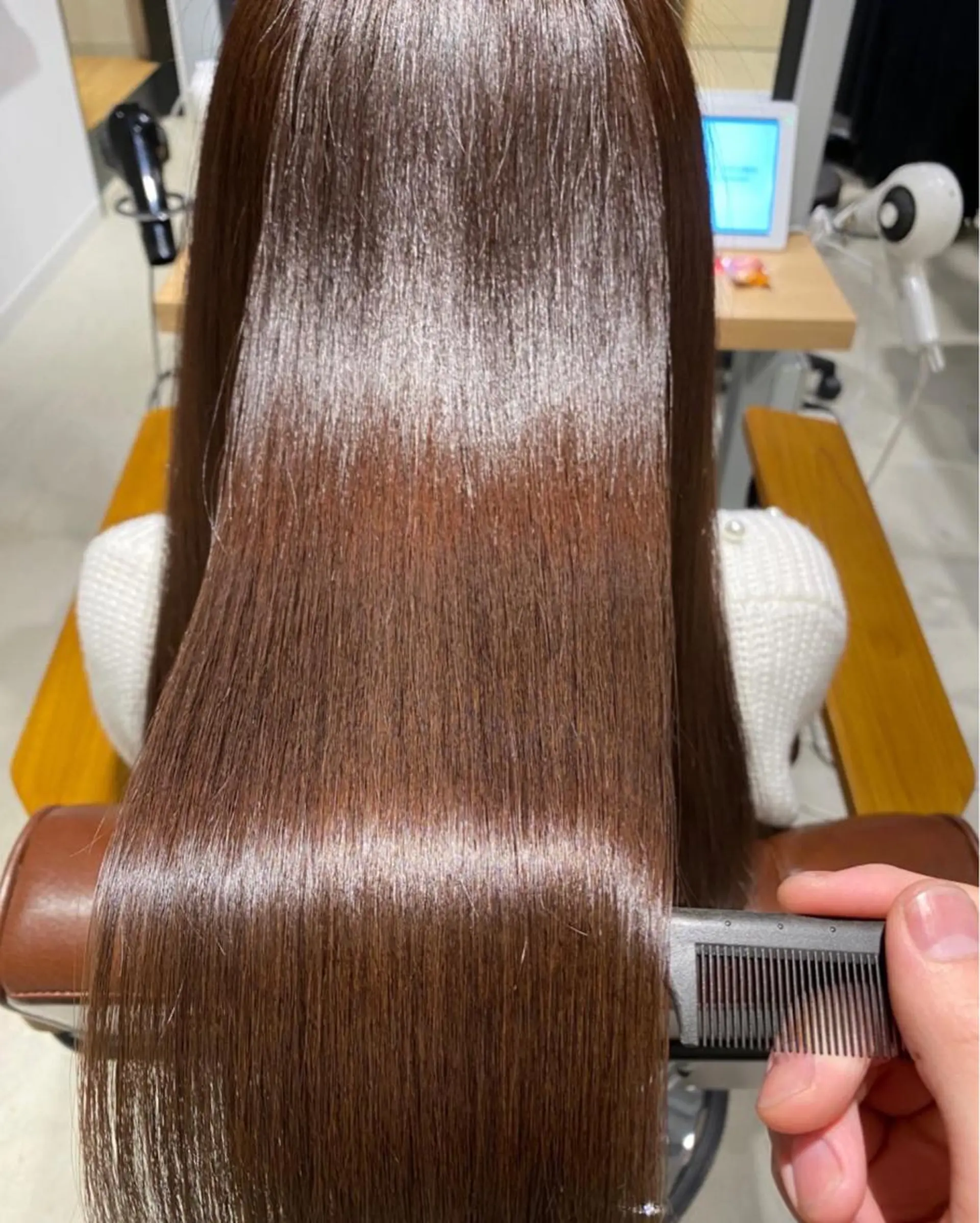 セミロング ヘアカラー トリートメント ✨赤味消しカラー✨ 韓国ヘア/古川恭平のヘアスタイル