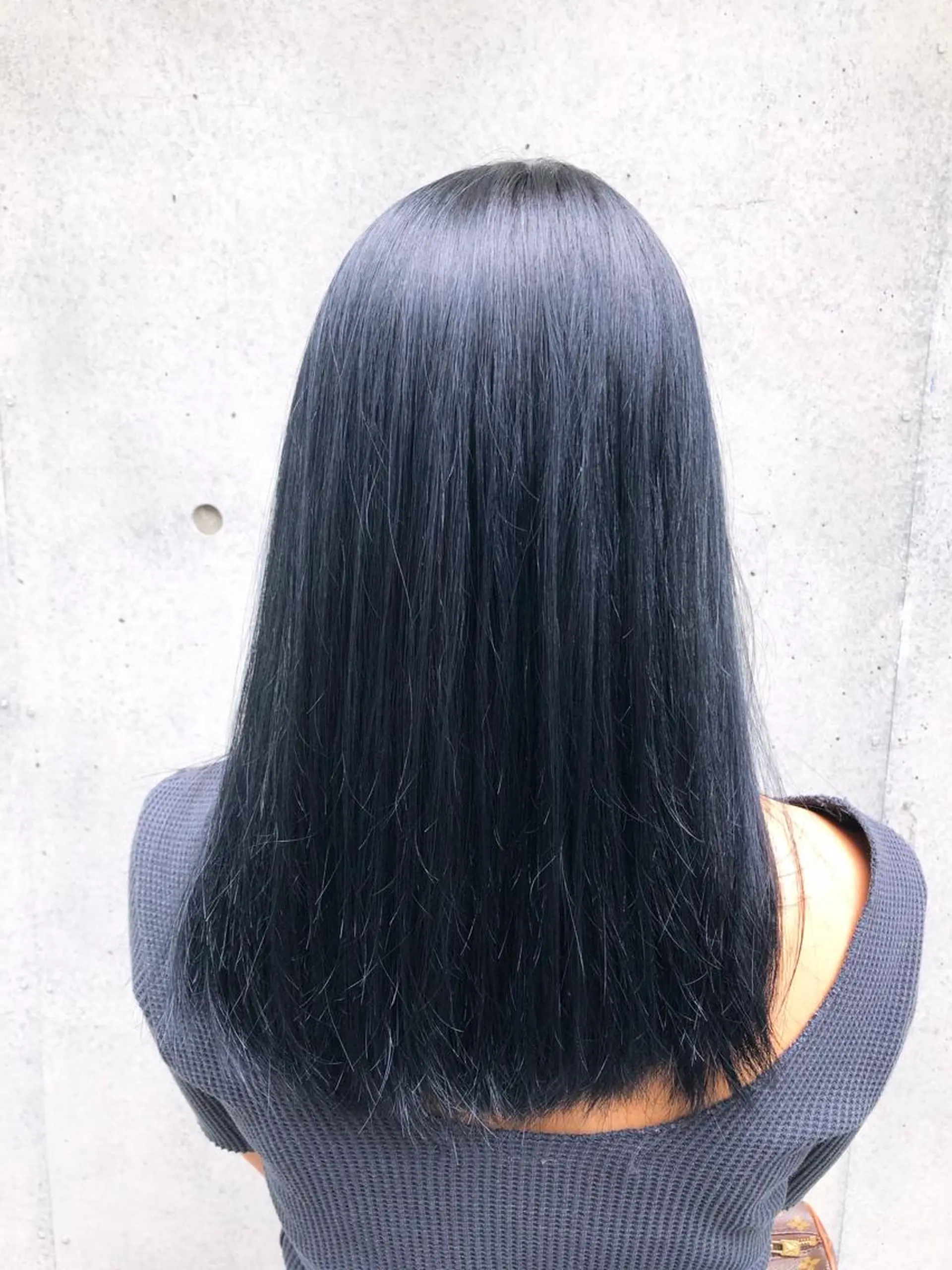 ロング カラー ヘアアレンジ ネイビーカラー 🤍清楚系 韓国レイヤー🤍拓朗のヘアスタイル