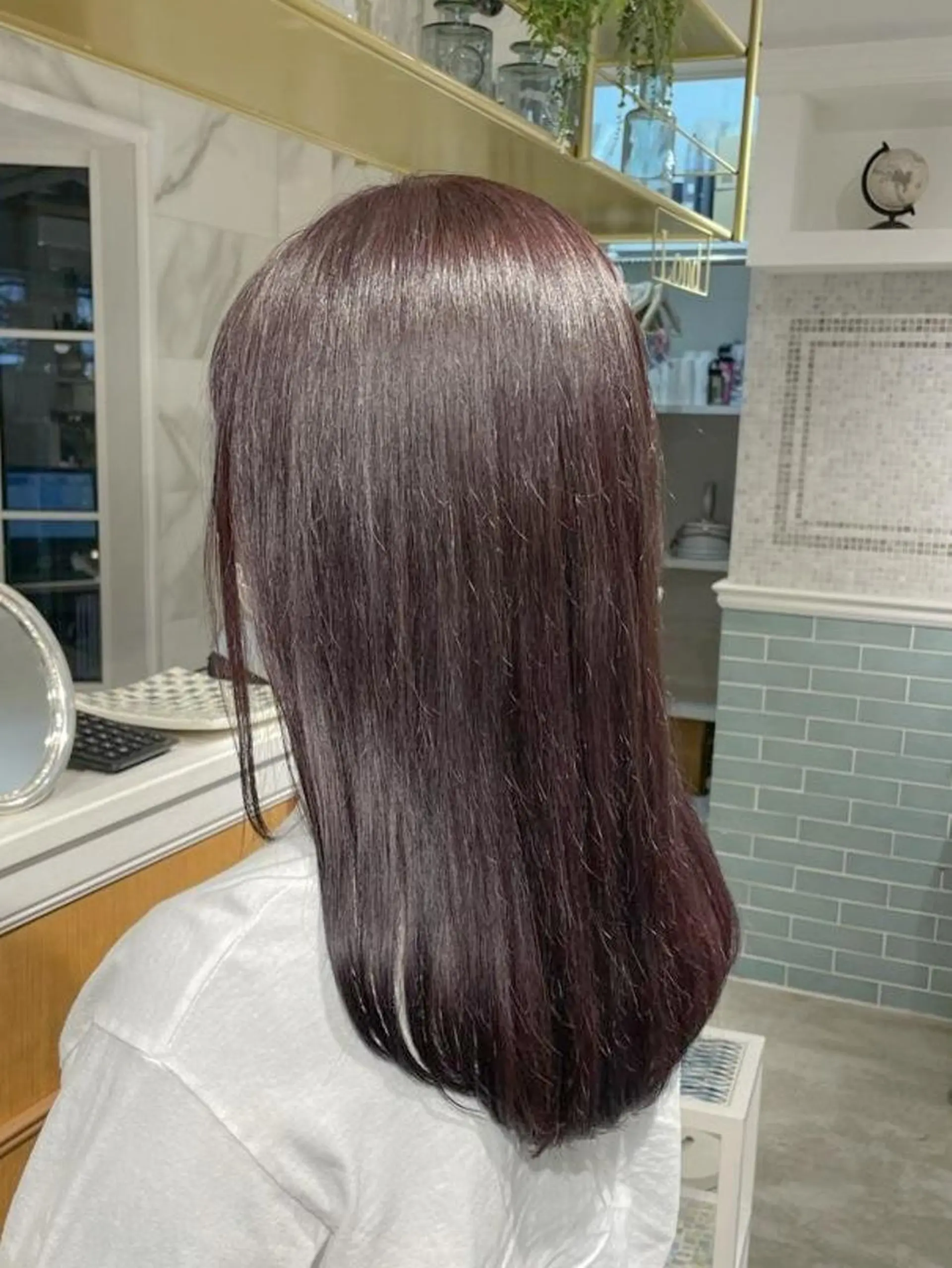 ミディアム カット ヘアカラー トリートメント ヘアセット 縮毛矯正/レイヤー 💎やまもとちひろのヘアスタイル