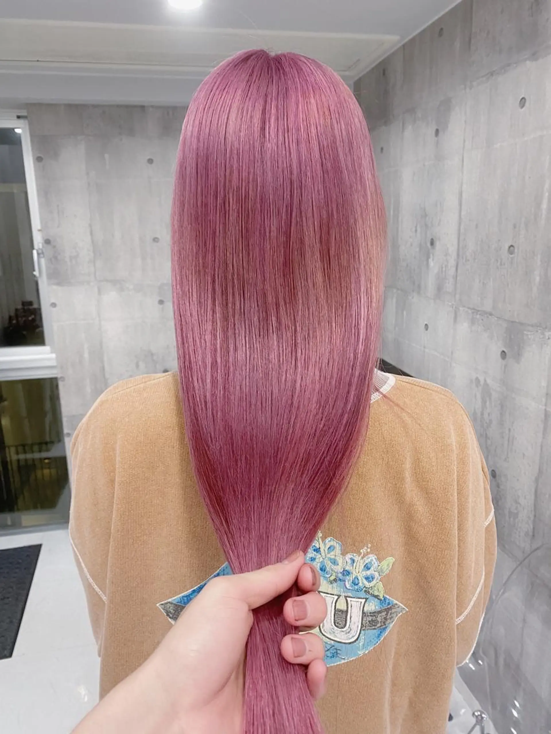 ロング ヘアカラー トリートメント ヘアセット メンズパーマ名人 TAKUMAのヘアスタイル