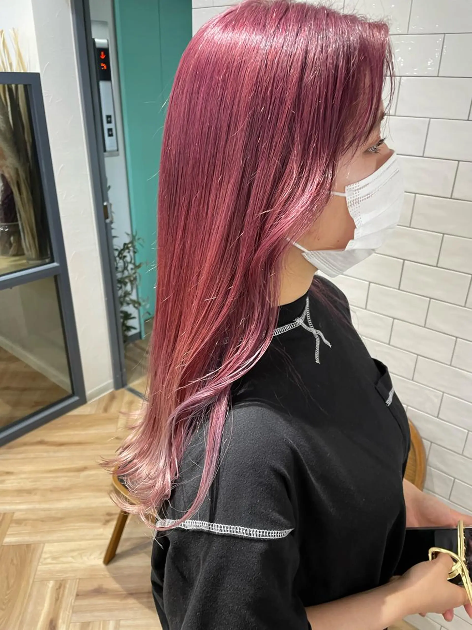 ロング ヘアカラー もり まりものヘアスタイル