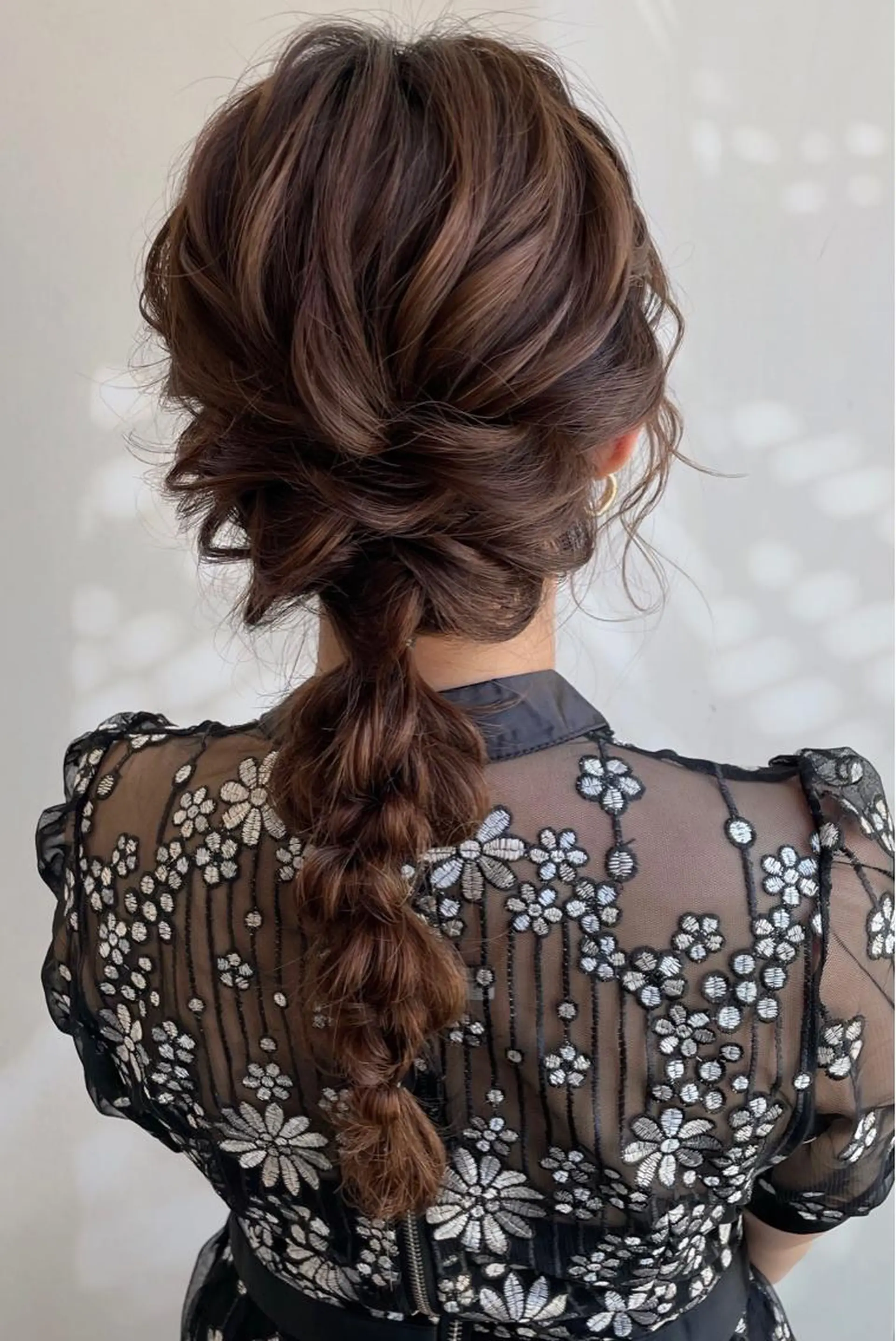 セミロング ヘアアレンジ ヘアメイク new meのヘアスタイル