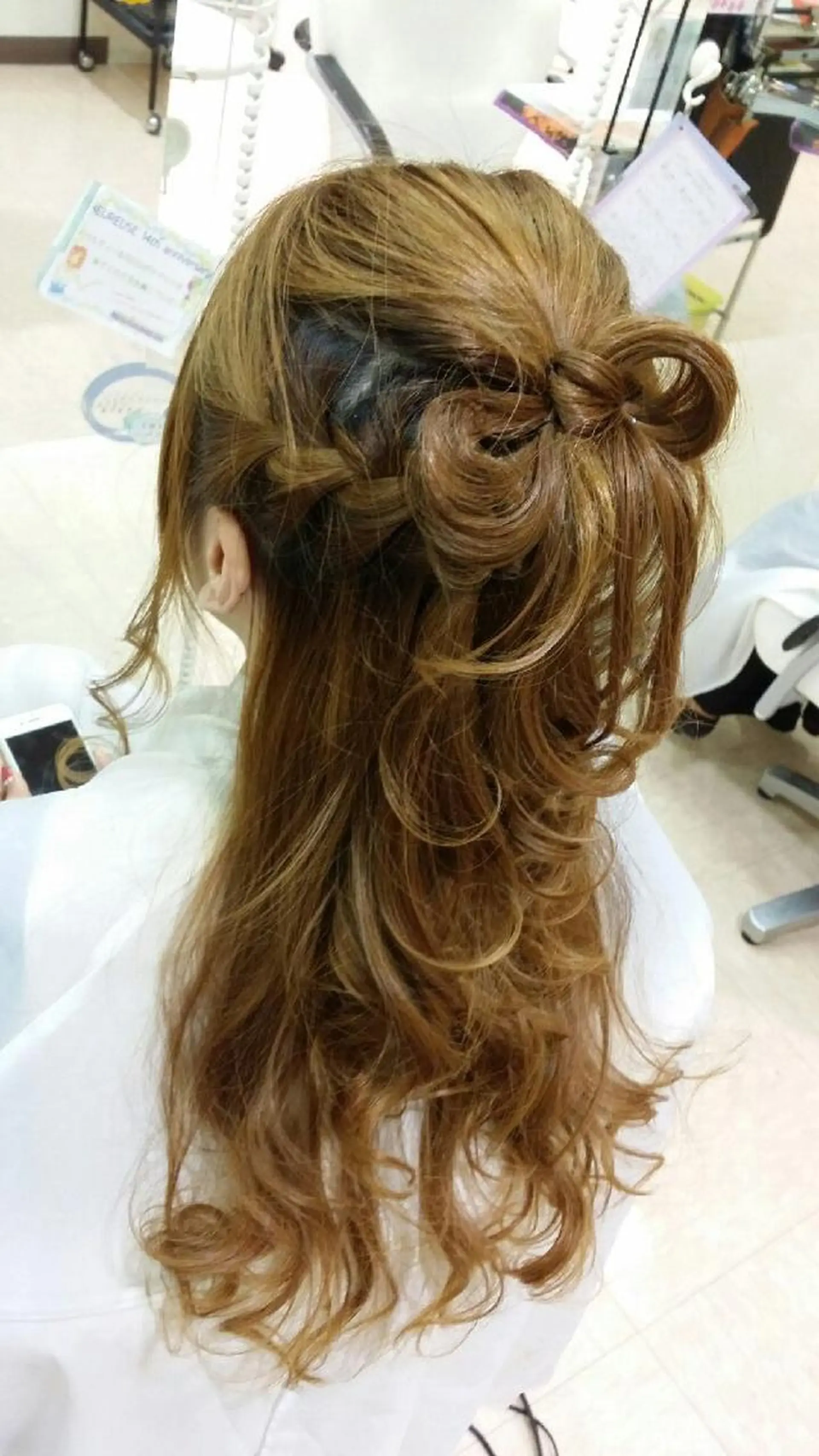 ロング カラー ヘアアレンジ きむえり/髪質改善 /うねり広がり改善のヘアスタイル