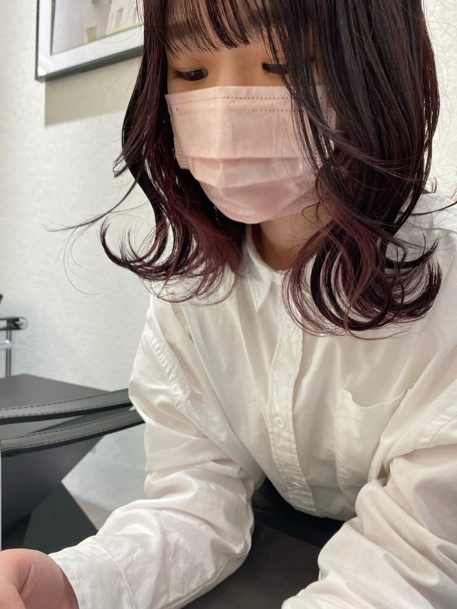 セミロング カラー ムトウセイマ/ 縮毛矯正/ブリーチのヘアスタイル