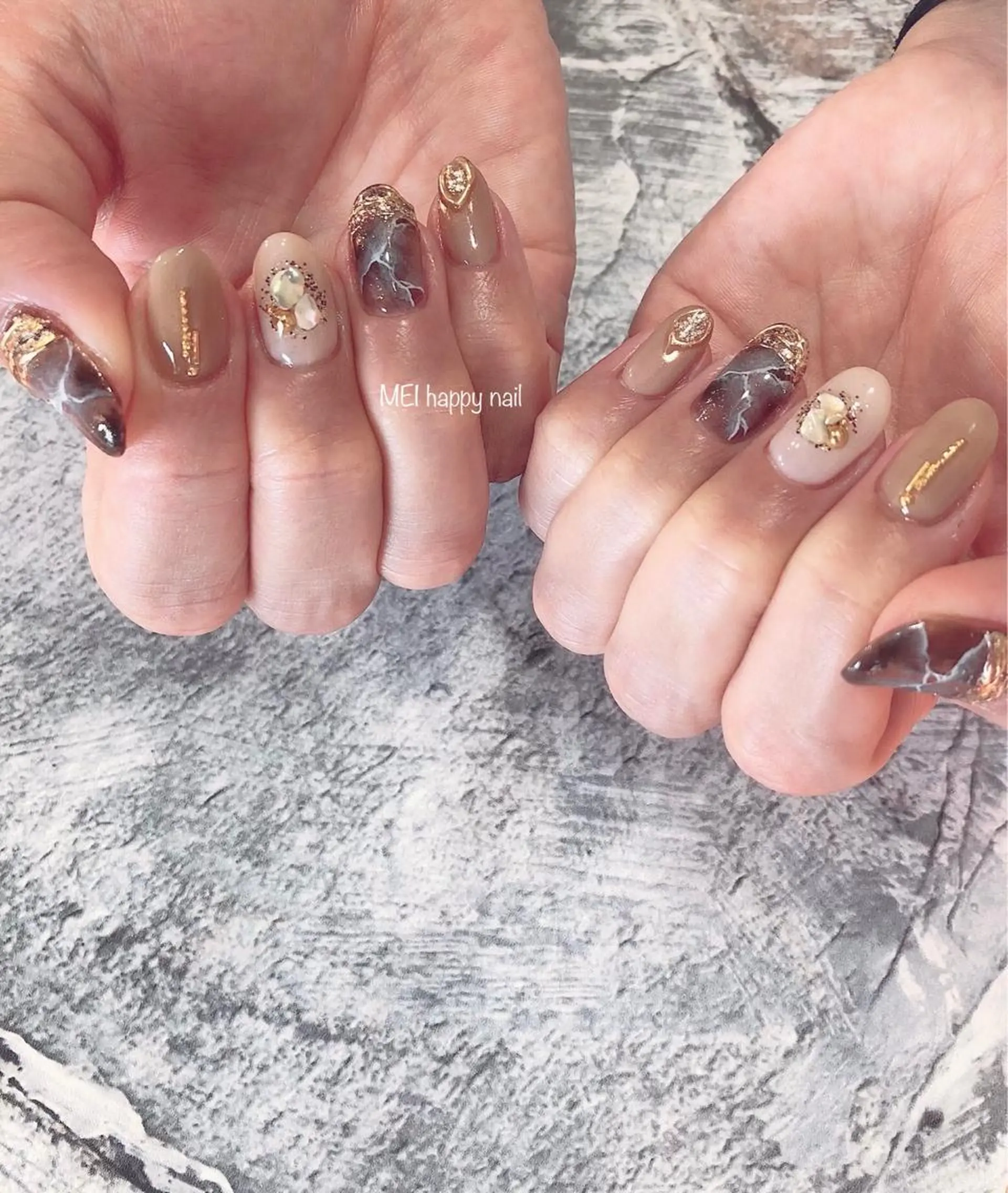 ネイル アートネイル ジェルネイル ニュアンスネイル パラジェル 北浦和 自爪育成ケアのネイルデザイン