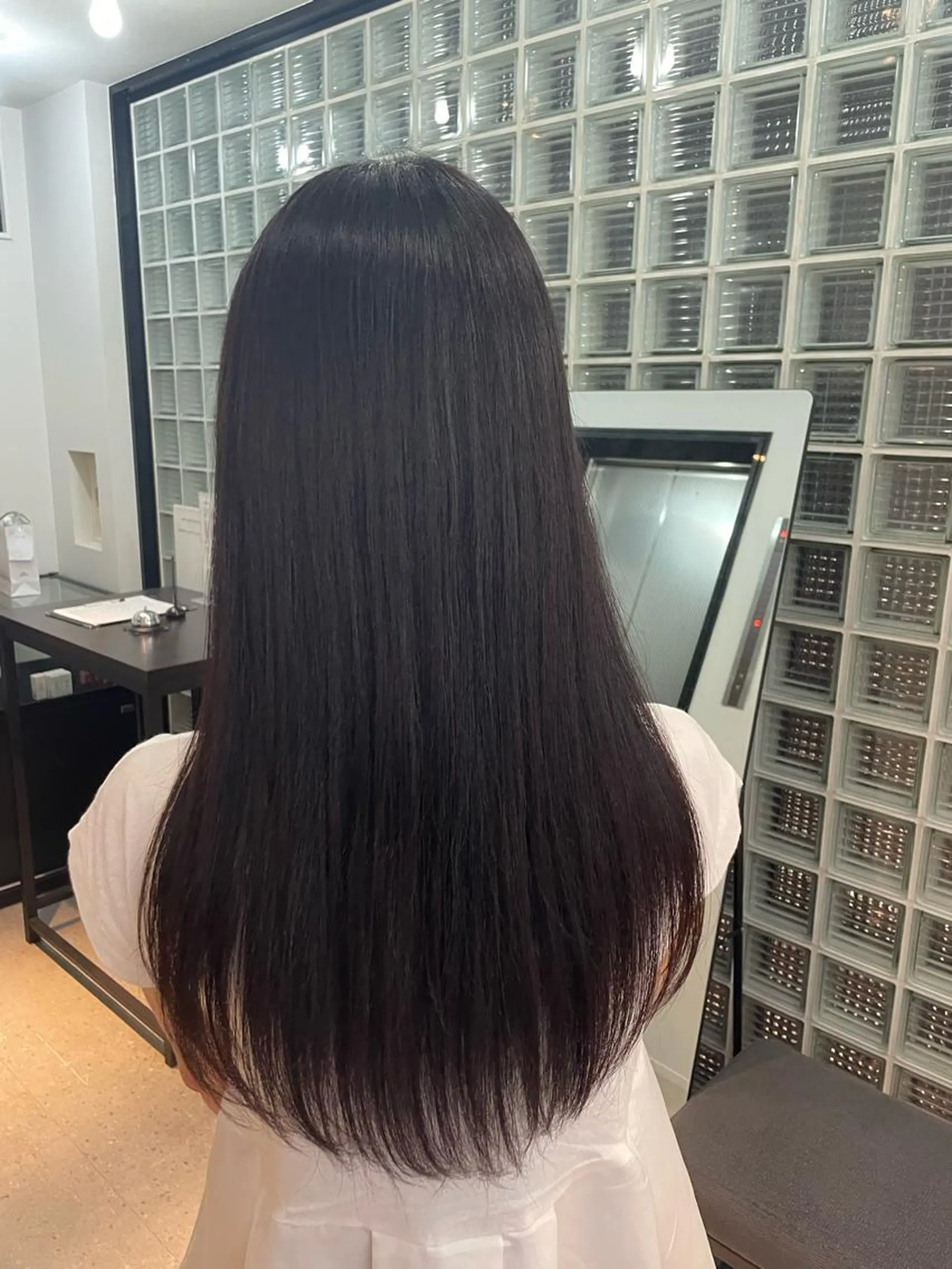 ロング カラー カシス ショート/脱白髪染め ☆宇﨑悠実のヘアスタイル