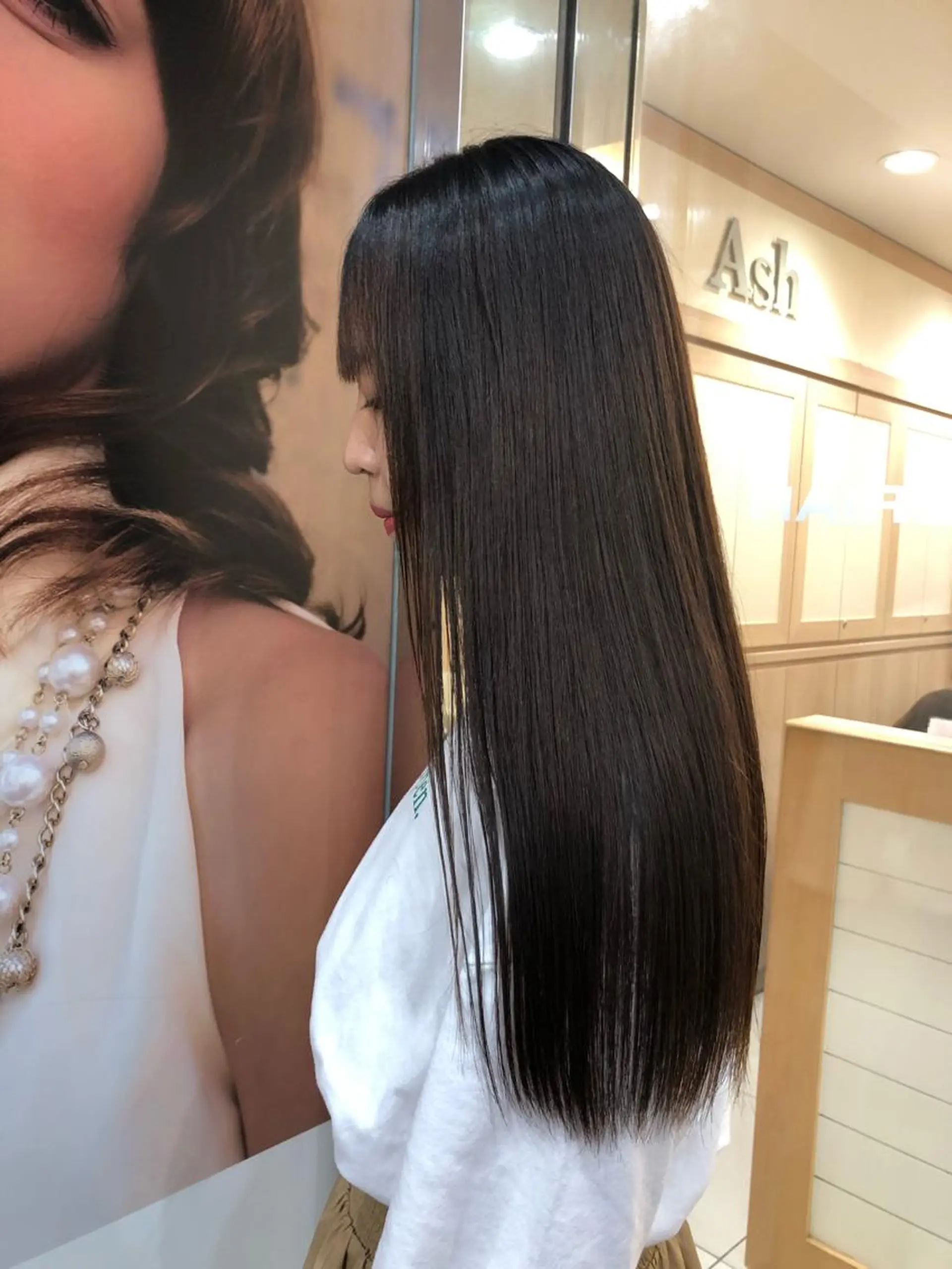 ロング パーマ 髪質改善 縮毛矯正 丸みショートボブ/ タッセルボブ 吉野のヘアスタイル
