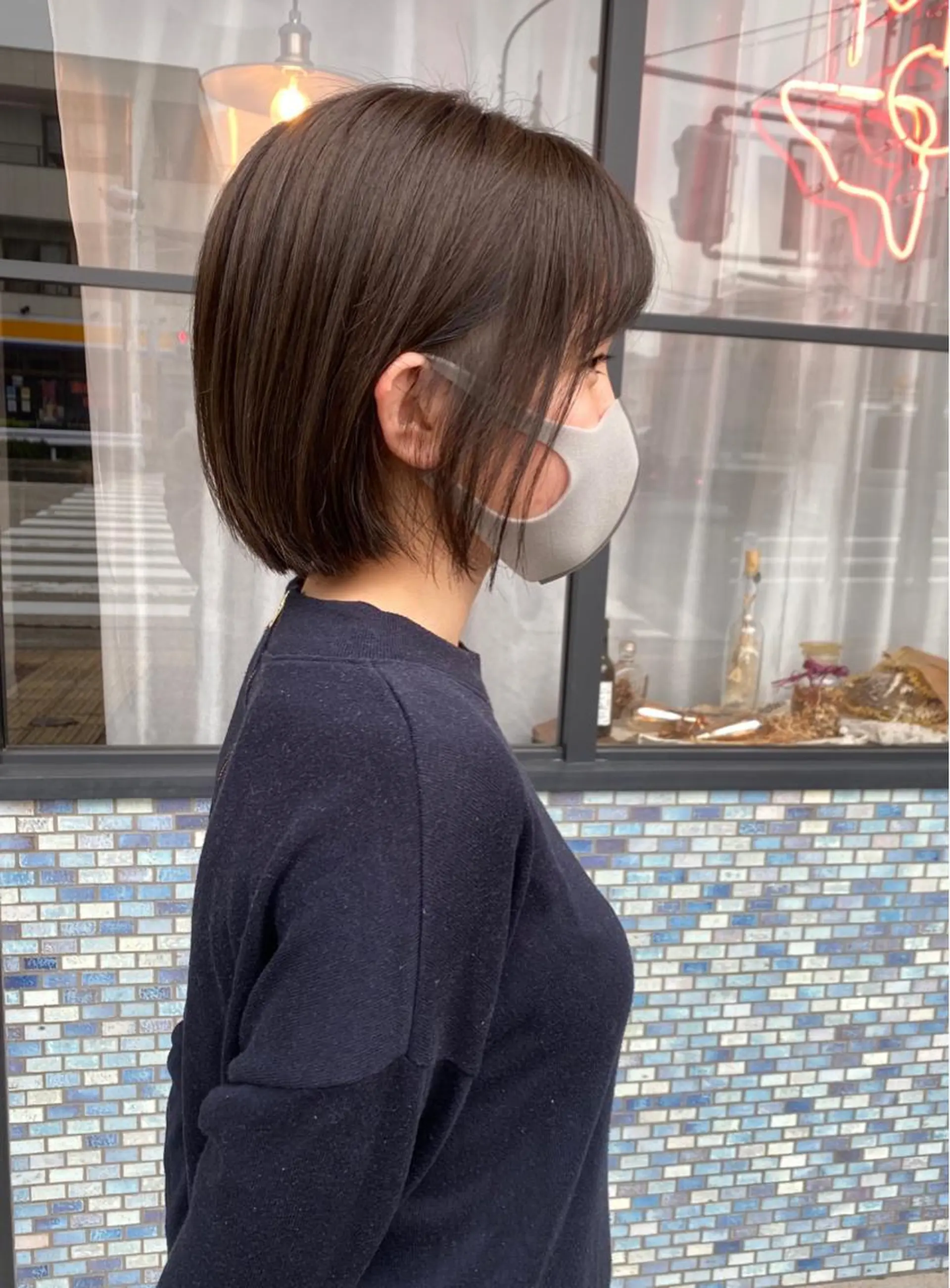 ショート カラー アッシュ MR.GOOD MORNINGフジイのヘアスタイル