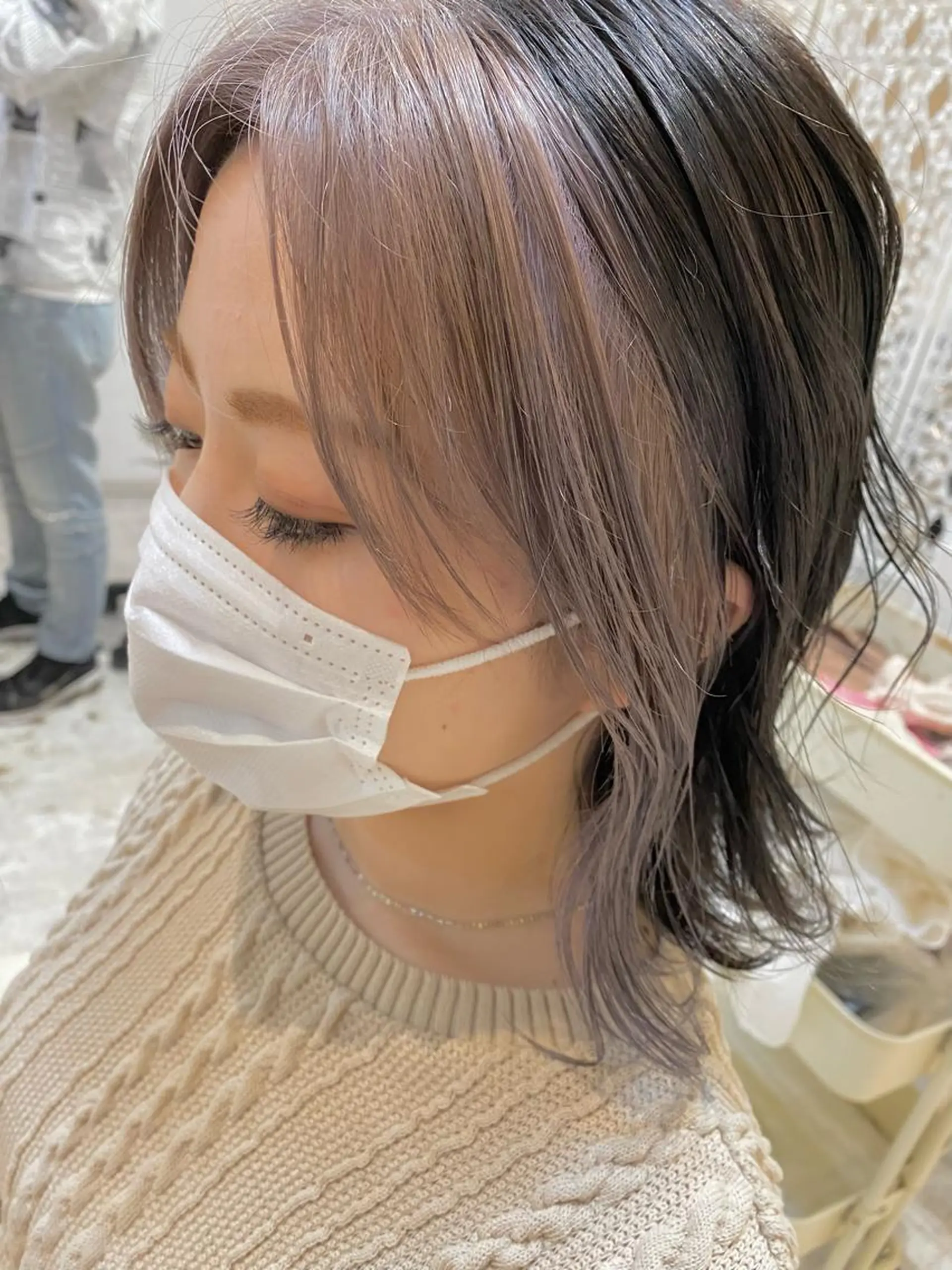 セミロング カラー ヘアアレンジ Design Color🐰アユミのヘアスタイル