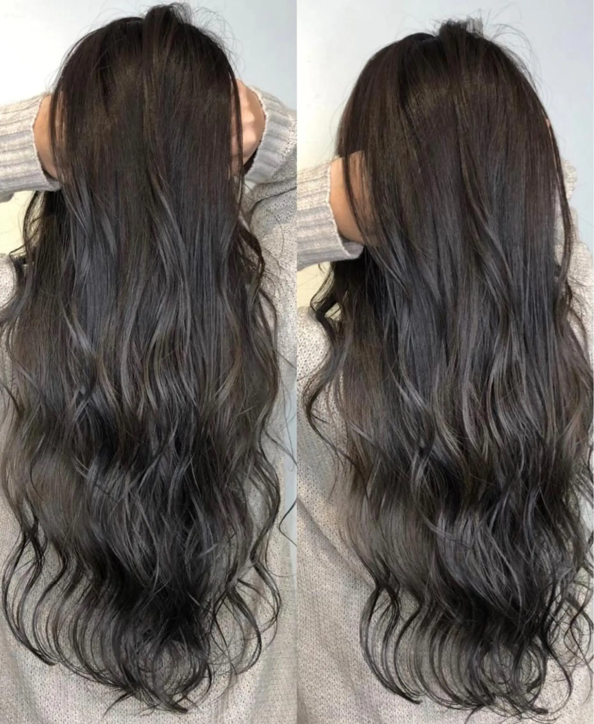 セミロング カラー _WHITE 高槻のヘアスタイル