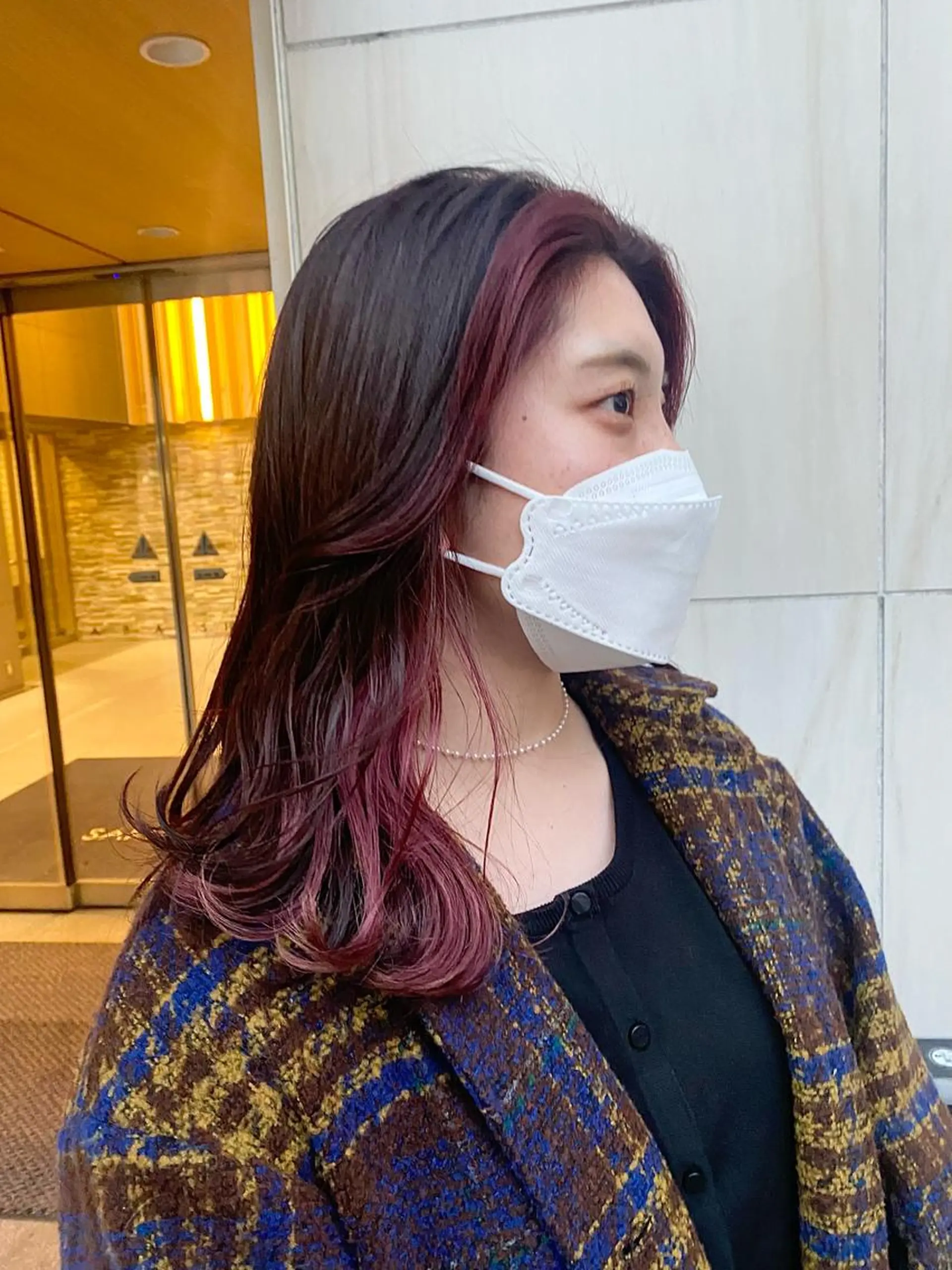 ミディアム カラー インナーカラー カット ヘアカラー トリートメント ハル🌸柔色/ ブリーチなし/艶髪のヘアスタイル