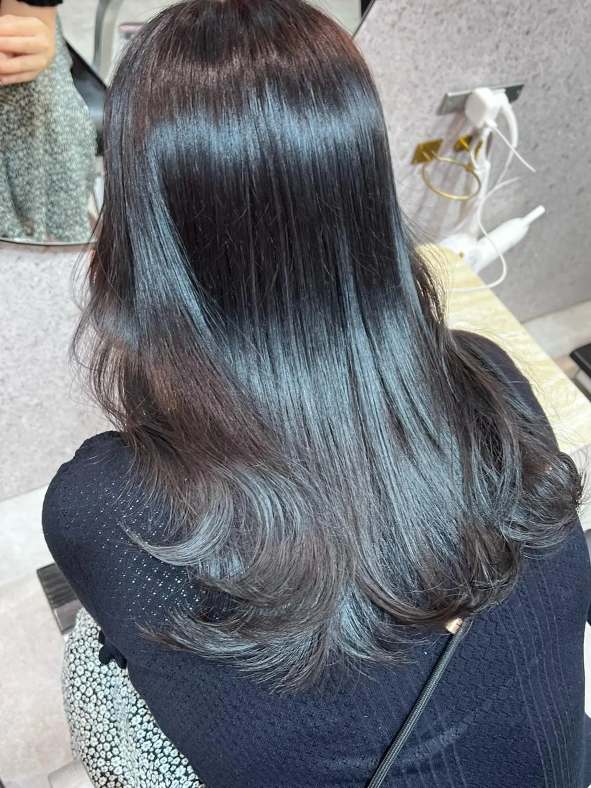 ミディアム パープルカラー ヘアカラー トリートメント 🎀しゅな/韓国 レイヤー/透明感♡のヘアスタイル