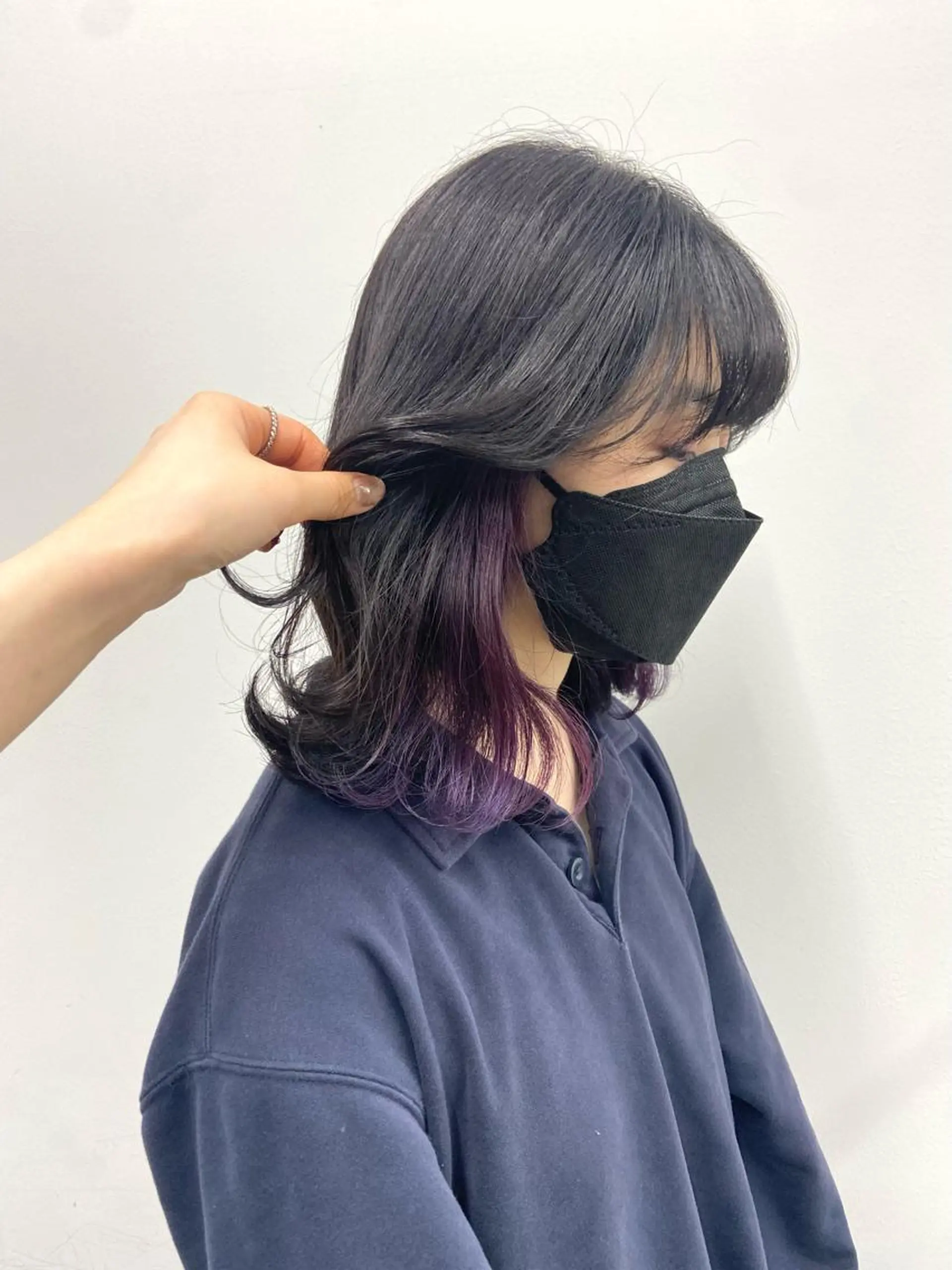 ミディアム パープルカラー 韓国レイヤー/ヘア カラー🎀ayamiのヘアスタイル