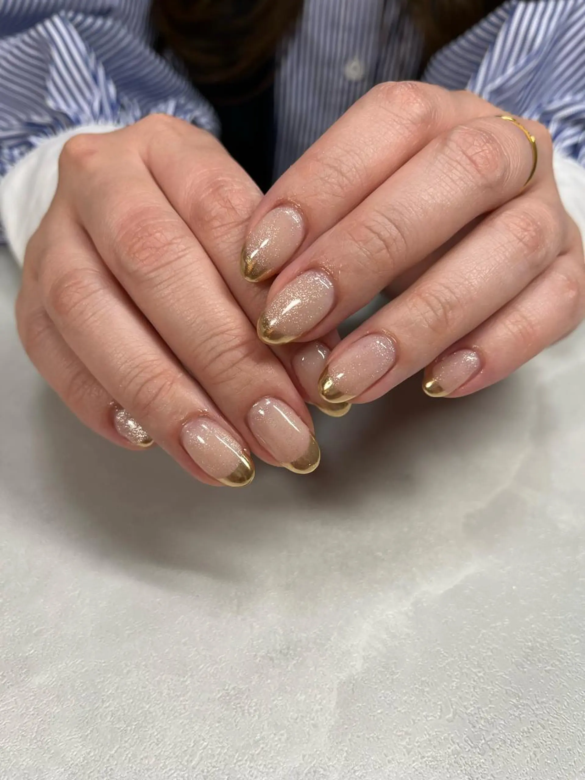 ネイル フレンチネイル ミラーネイル ハンドネイル SAKU  nail[サクネイル]所属・SAKU nail 作島茜のネイルデザイン