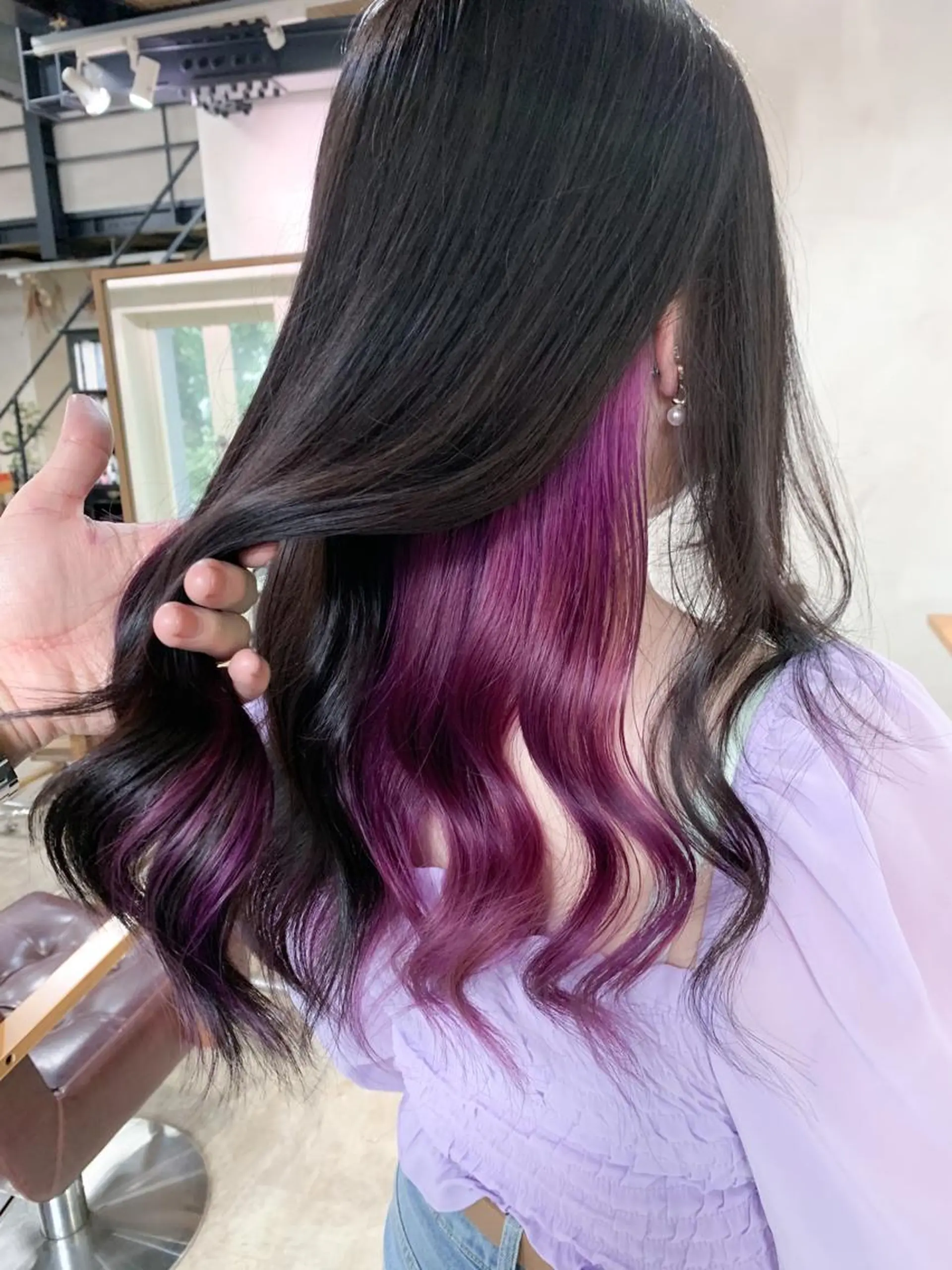 セミロング カラー デザインカラー インナーカラー トリートメント /カラー/NAOKIのヘアスタイル