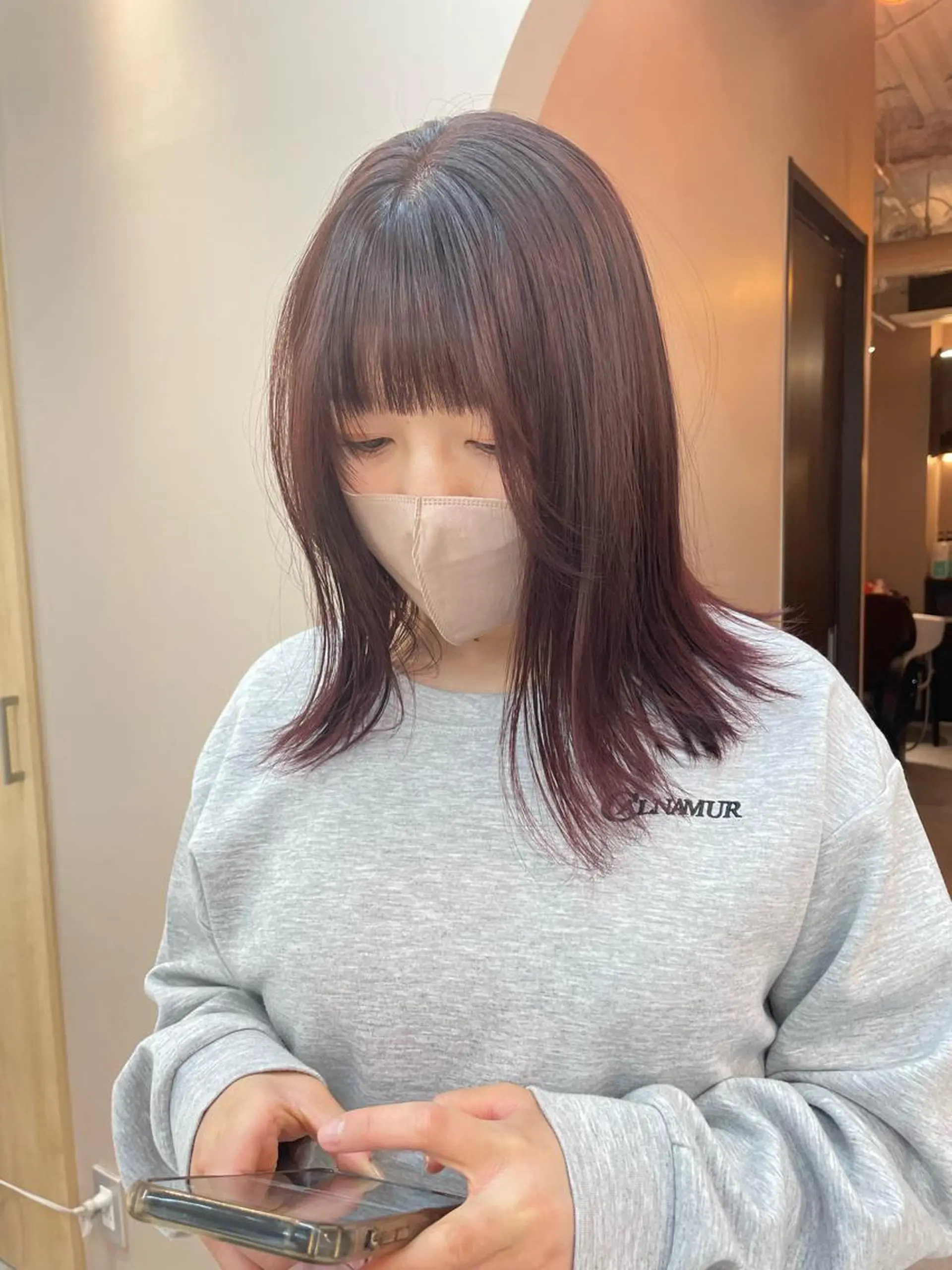 ミディアム 韓国レイヤー 船橋 徒歩5分/小川友美のヘアスタイル