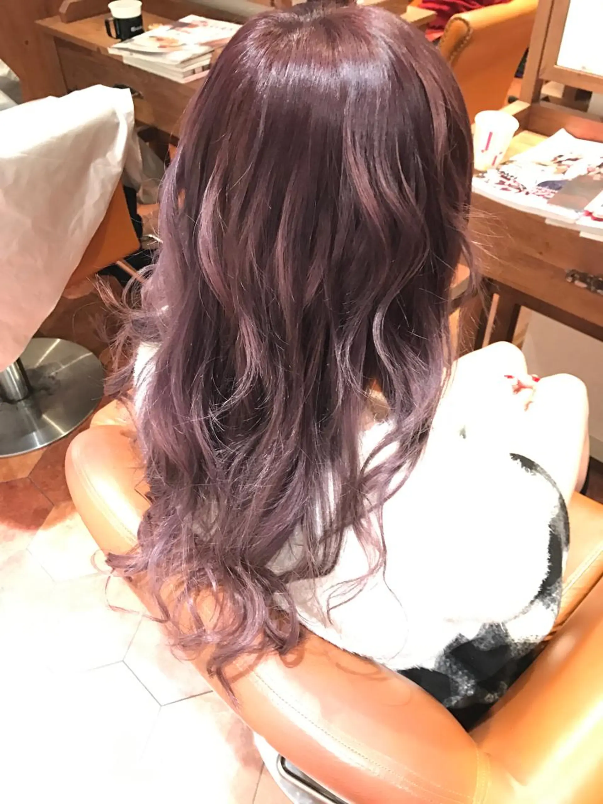 ミディアム セミロング ロング カラー ラベンダーカラー ラベンダーピンク ピンクカラー kazufumi ..のヘアスタイル