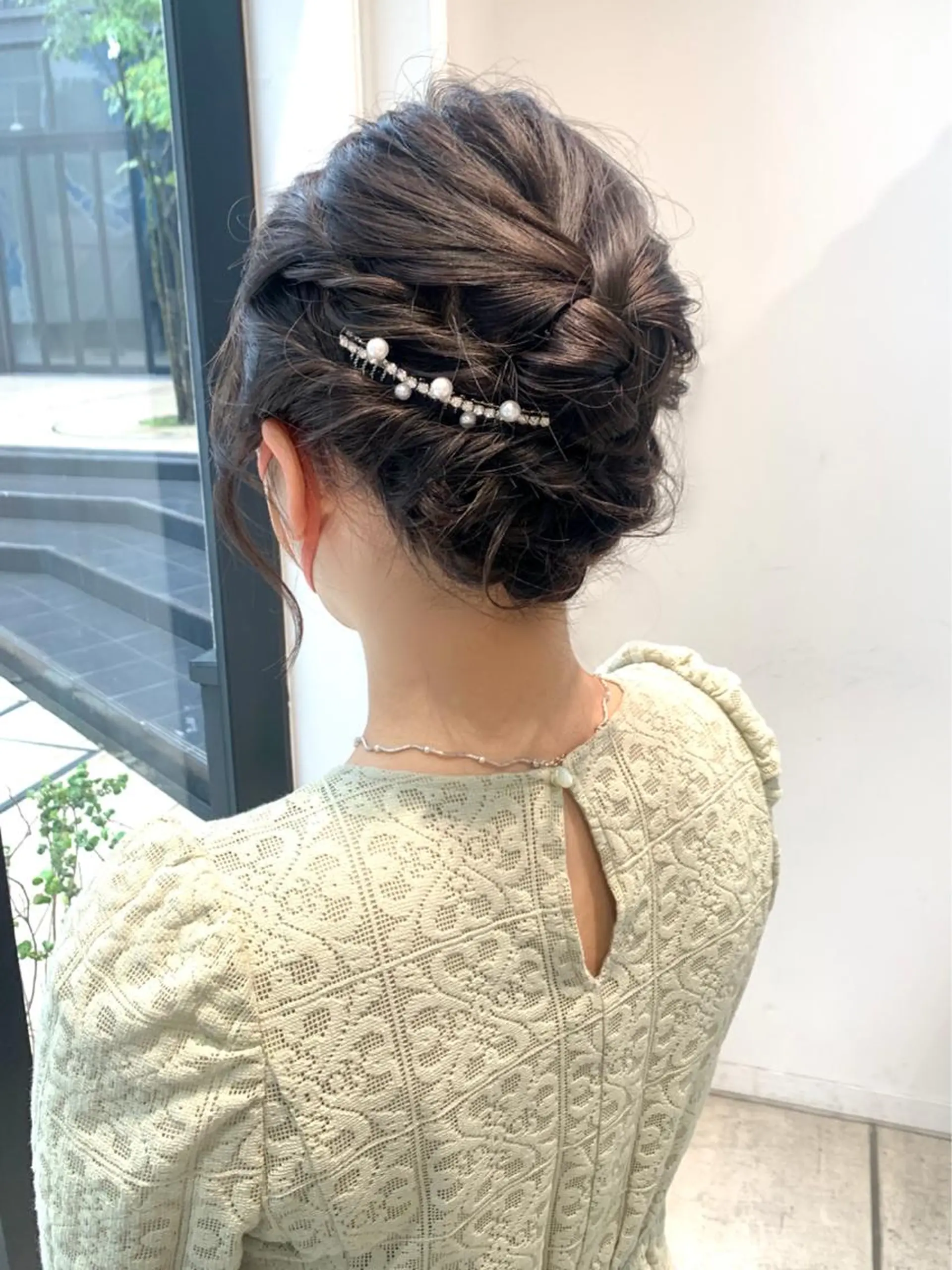 ミディアム カラー ヘアアレンジ 卒業式のヘアスタイル ヘアセット yuka .のヘアスタイル