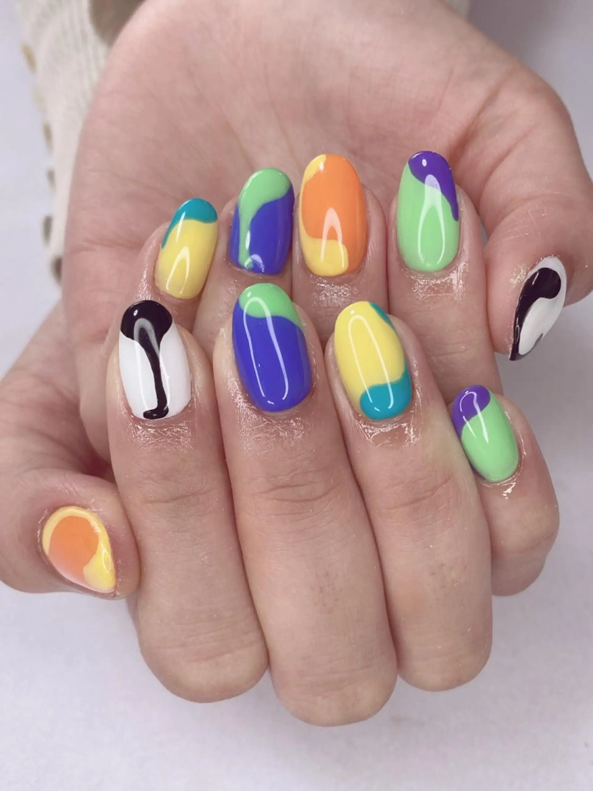 ネイル アニマル柄 アートネイル オーロラネイル 桜ネイル クリアネイル Ｎail Ｓalon ertiのネイルデザイン