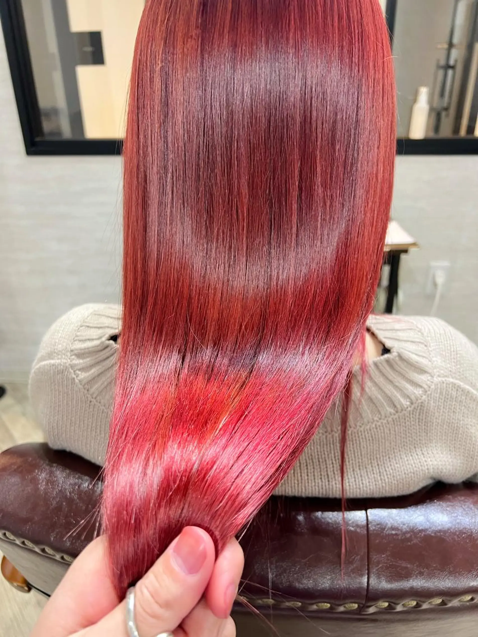 セミロング カラー ブリーチ ケアブリーチ 縮毛矯正×髪質改善 店長　DAITOのヘアスタイル