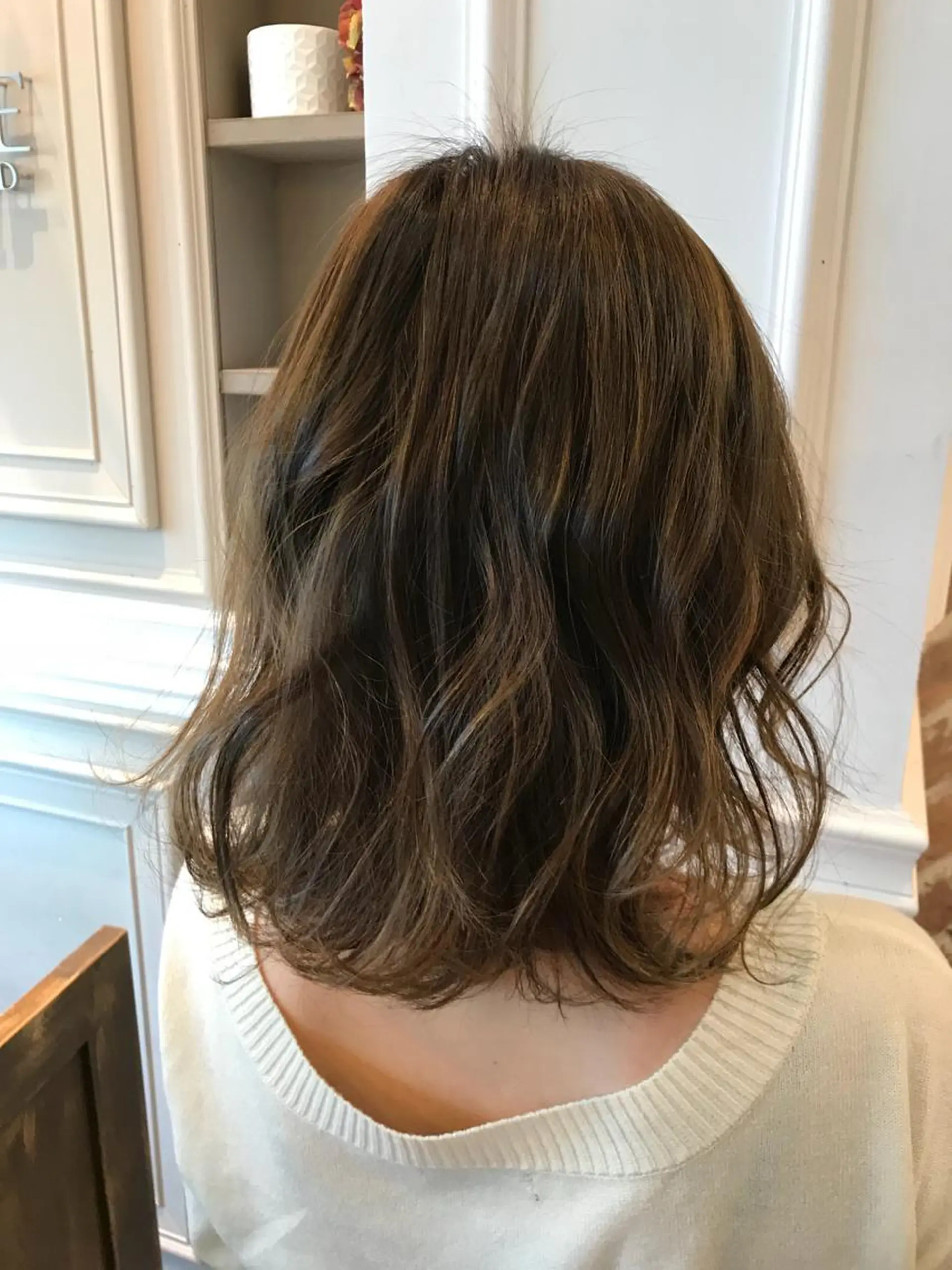 セミロング カラー 神野 雅樹のヘアスタイル