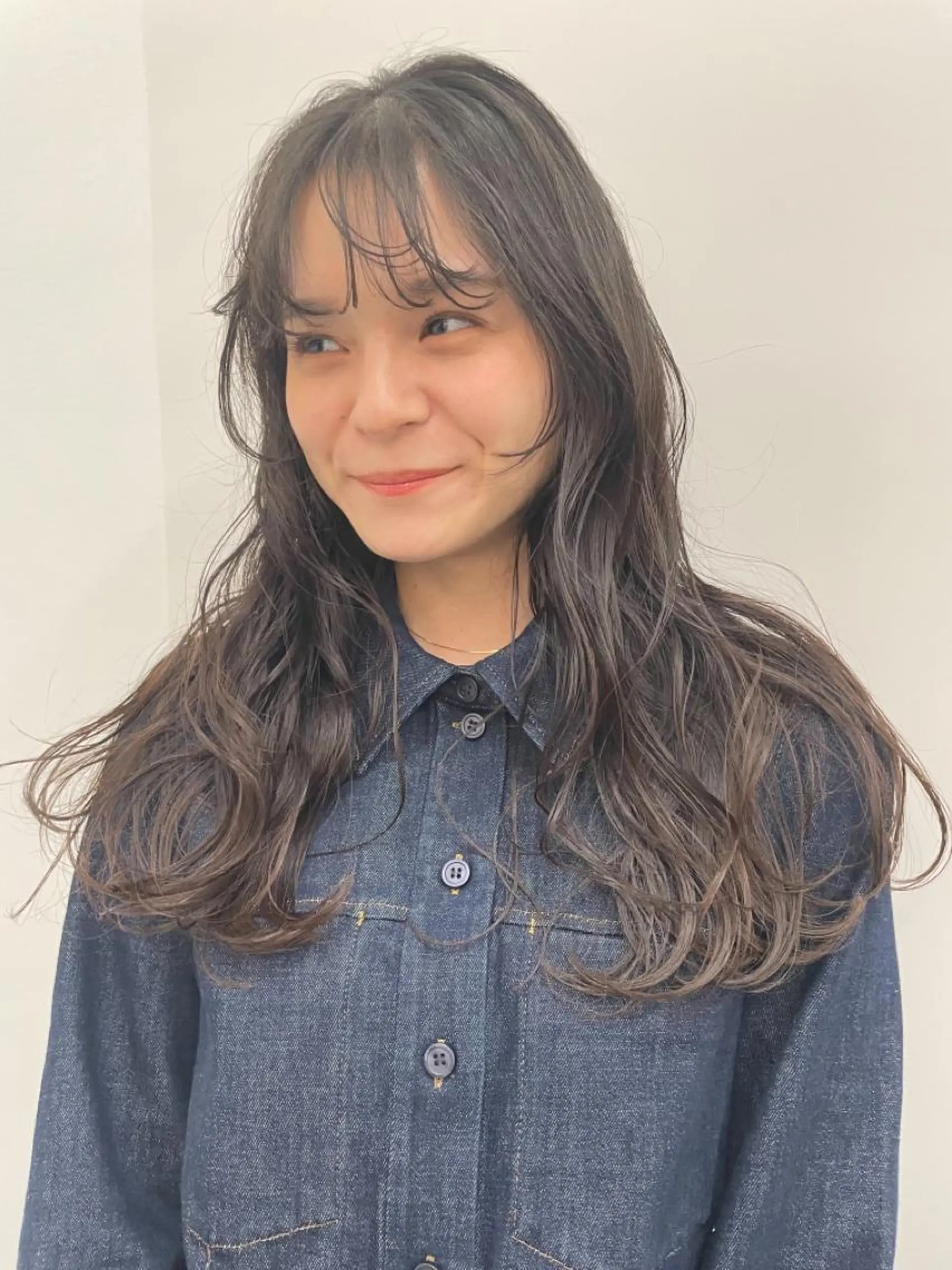 ロング ロング 似合わせカット カット コテ巻き風パーマ✨ かつみのヘアスタイル