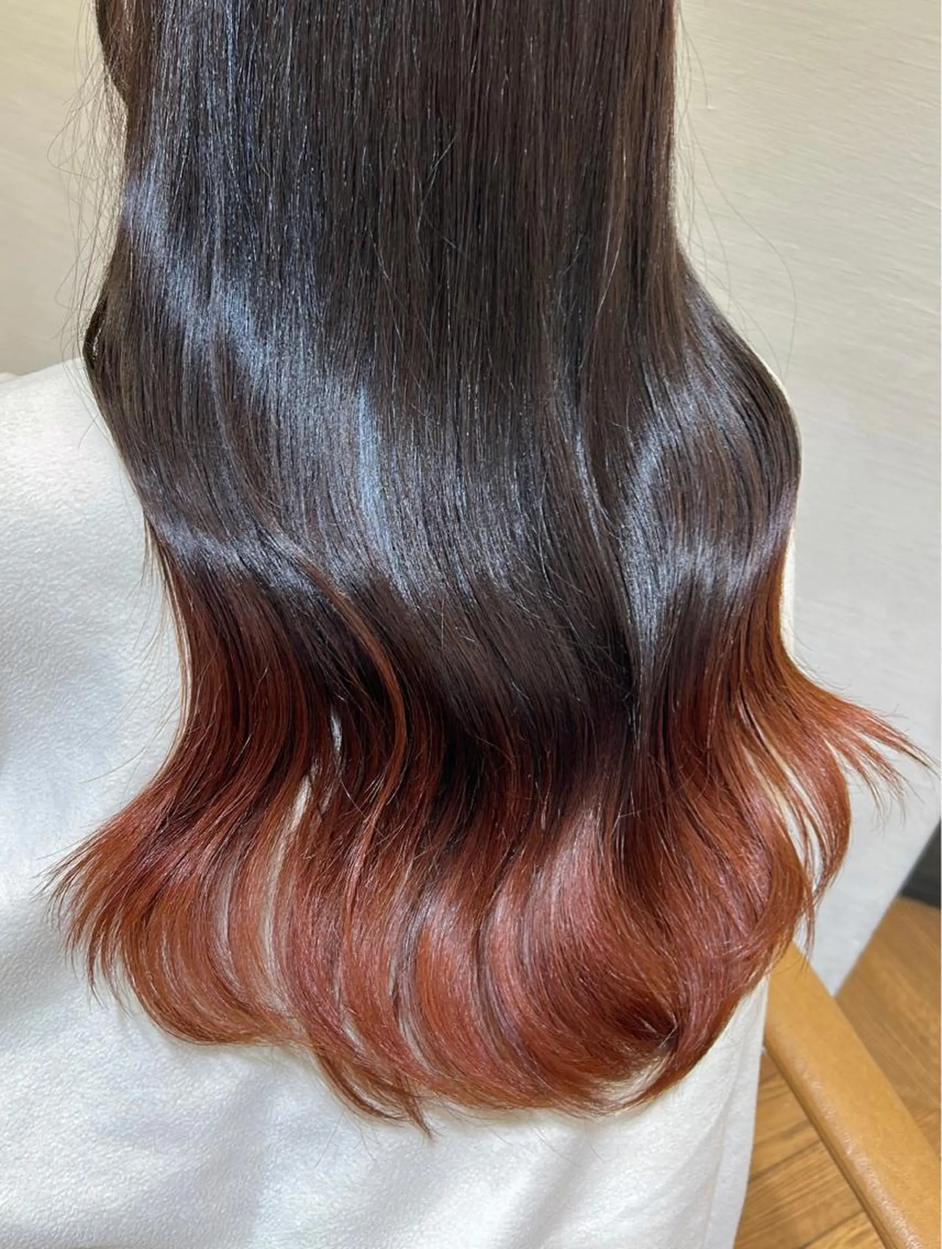 ロング カラー グラデーションカラー オレンジ bnd_bnd アイのヘアスタイル