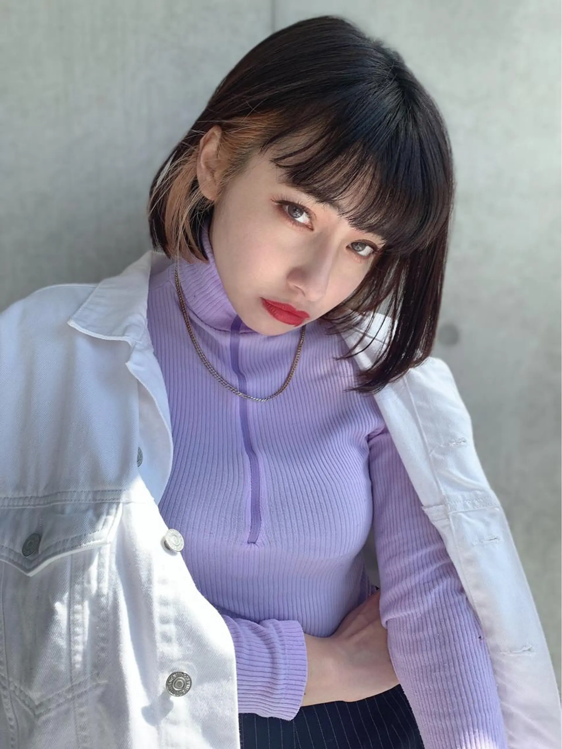 ミディアム カラー ヘアアレンジ ヘアカラー トリートメント mai🍑暖色カラー /レイヤー💖のヘアスタイル