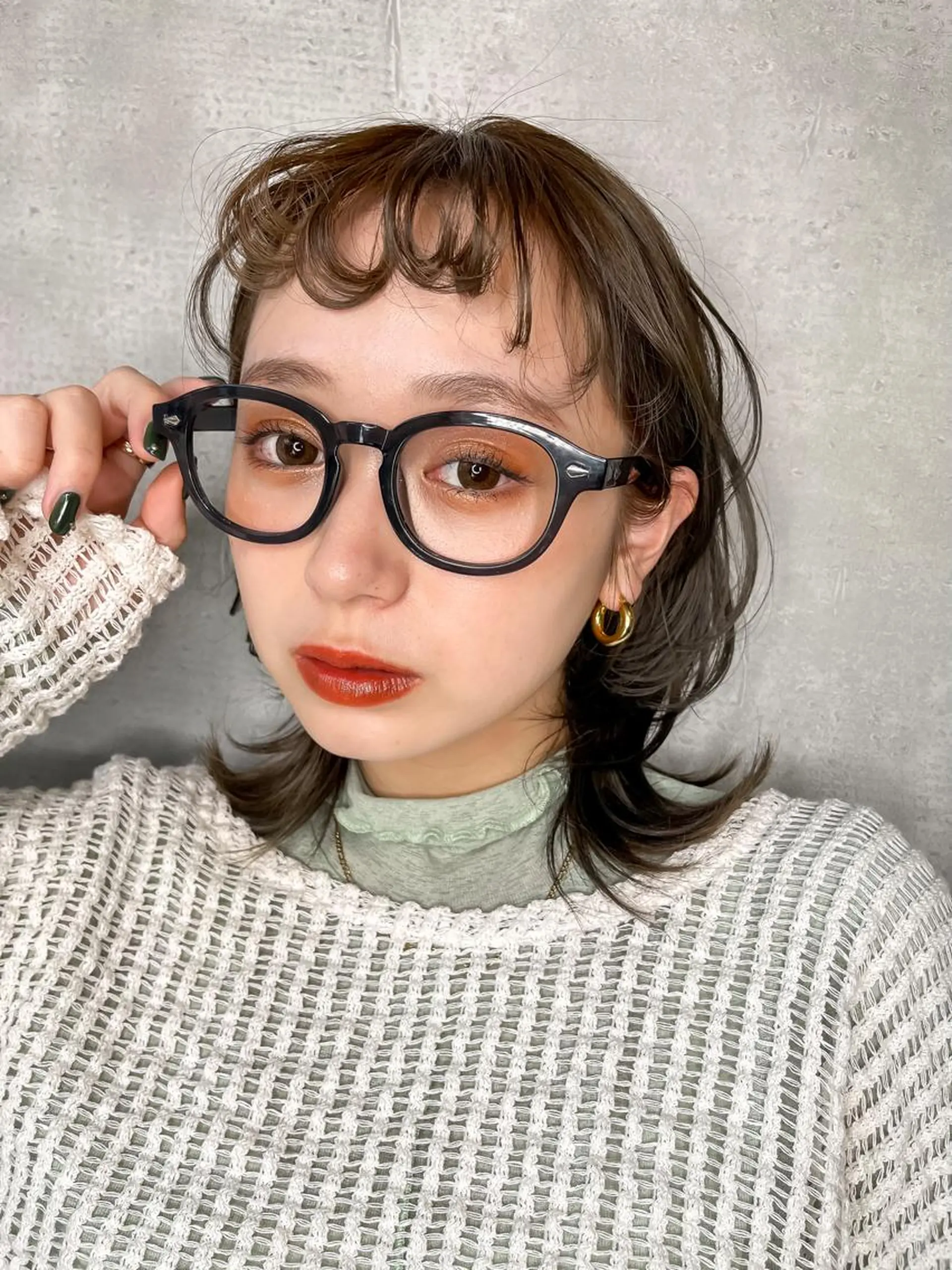 ミディアム 栗本 博史のヘアスタイル