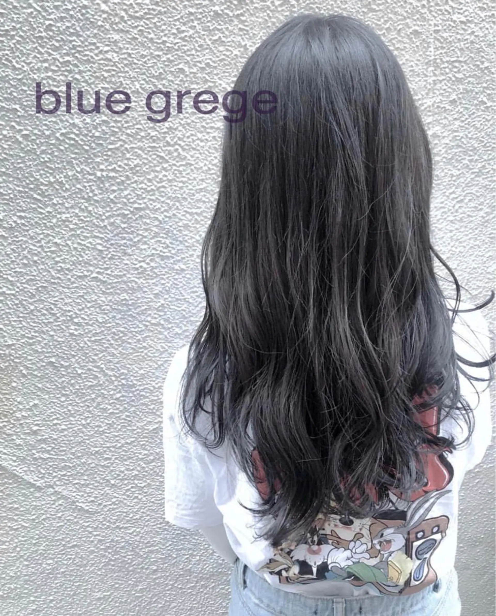 セミロング カラー ブリーチ ブルーカラー ブルージュ ブリーチなしカラー 髪質改善/縮毛矯正/ トリートメント/庭田のヘアスタイル
