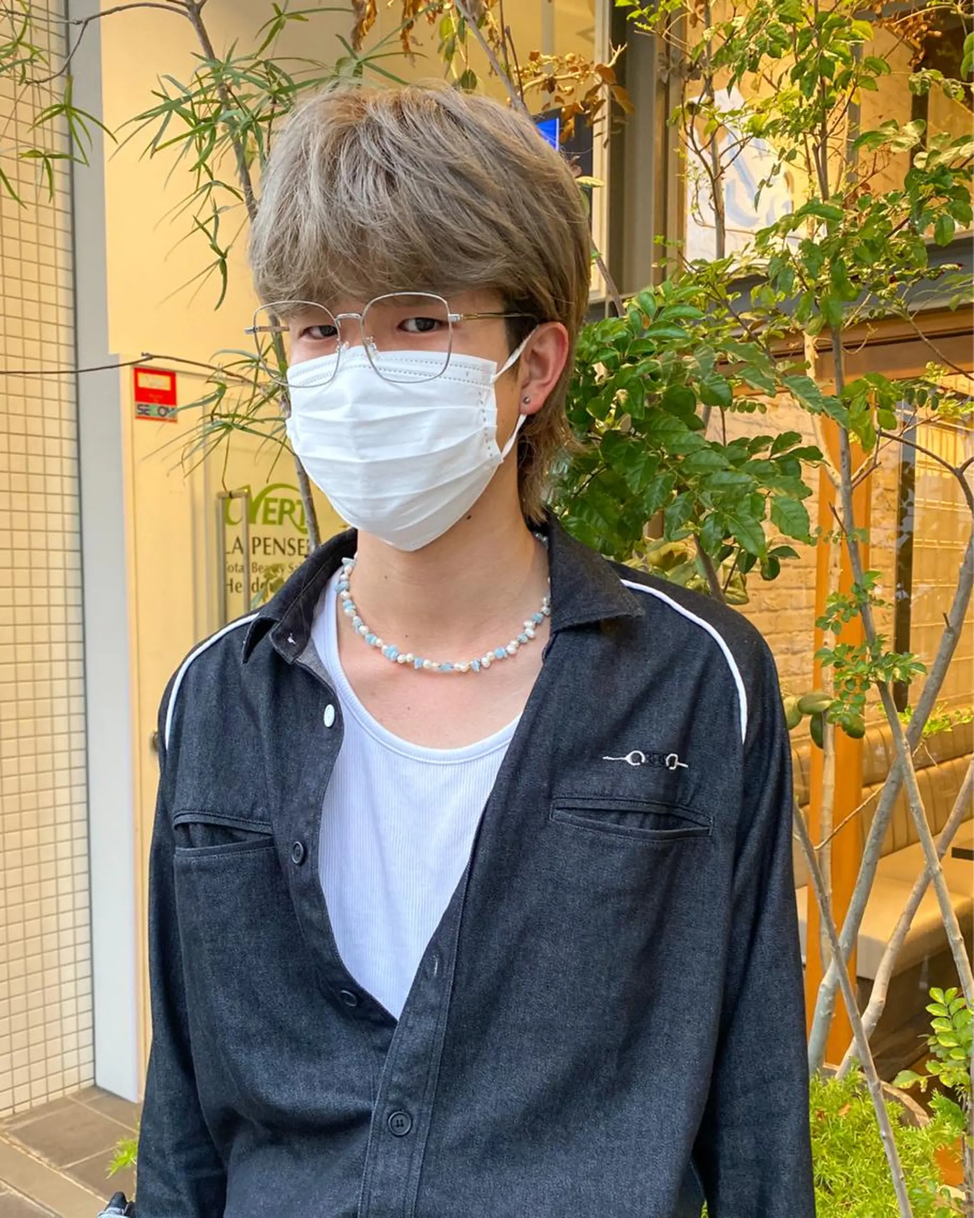 ショート カラー メンズ メンズハイトーン マッシュウルフ マッシュ メンズウルフカット ハイトーンカラー ボブ特化美容師/ ボブパーマ/ミツイのヘアスタイル