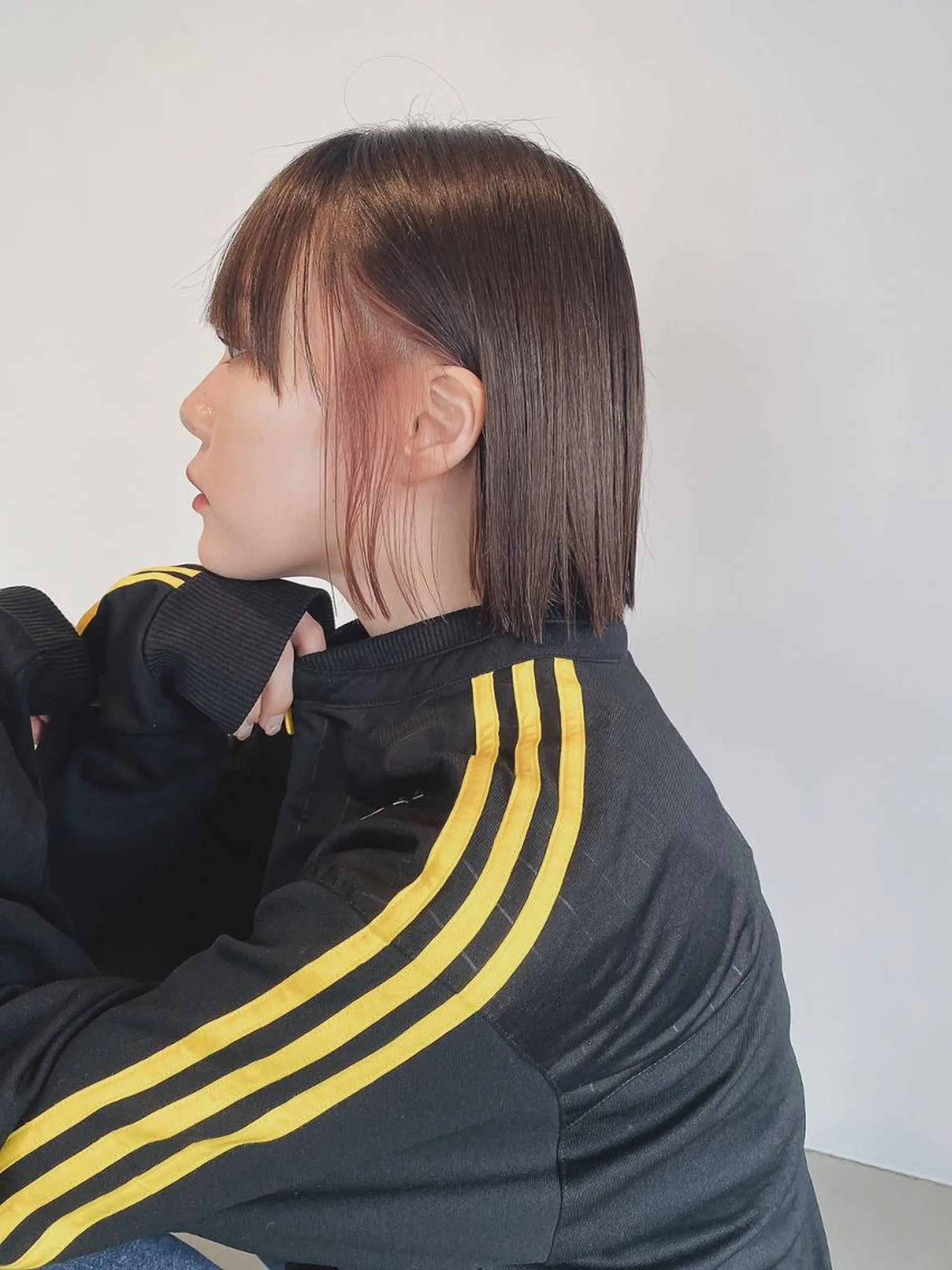 ミディアム カラー パーマ ショートボブ ミディアムパーマ アディクシーカラー ブリーチ ケアブリーチ カット ヘアカラー トリートメント CEINE OURのヘアスタイル