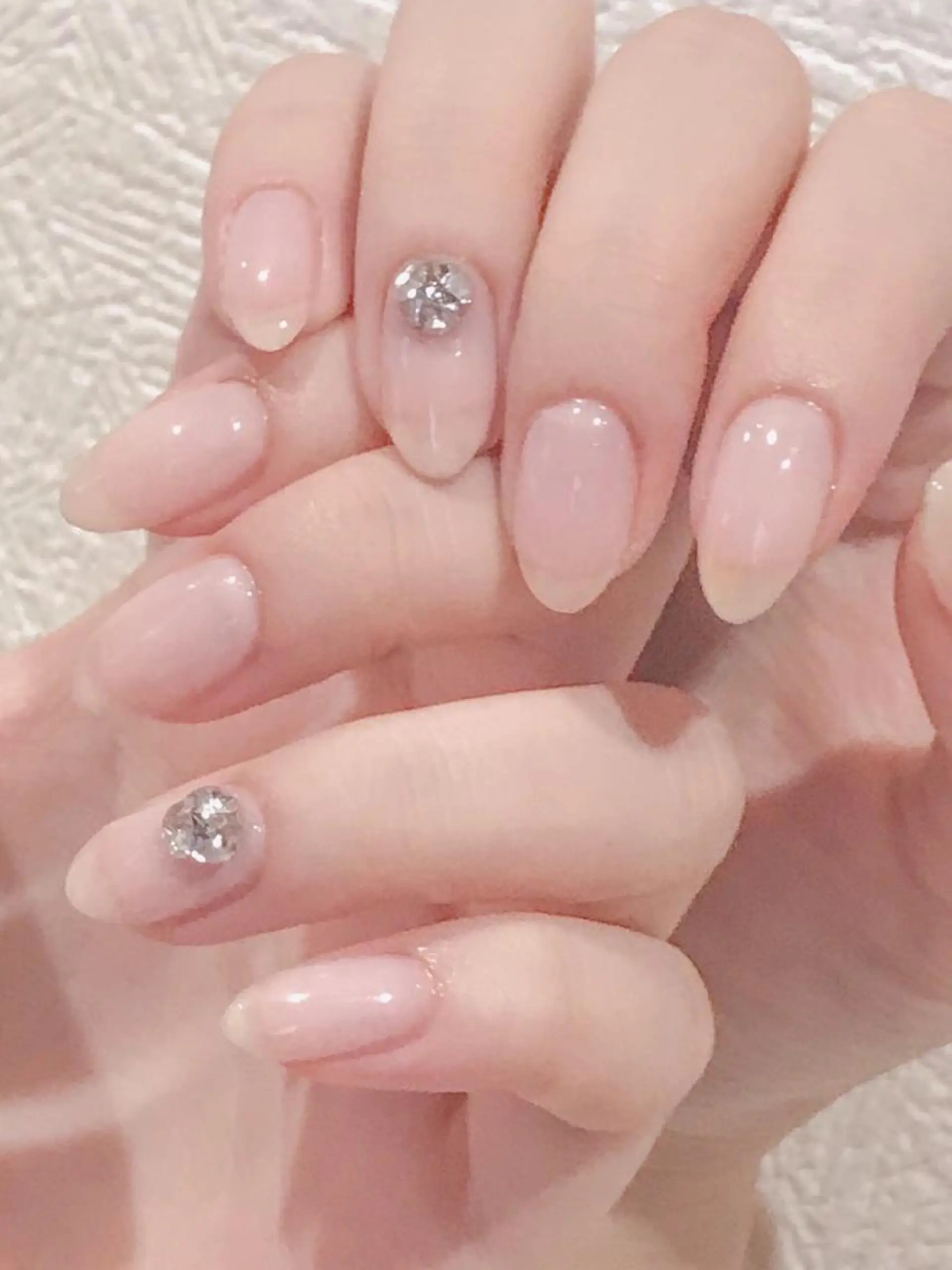 ネイル ワンカラーネイル ストーンネイル Nyanco Nailのネイルデザイン