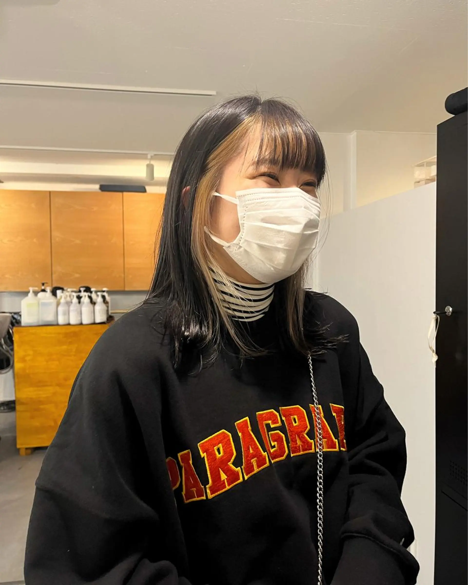 ミディアム ヘアカラー 南堀江レイヤーカット MIKU🍒のヘアスタイル