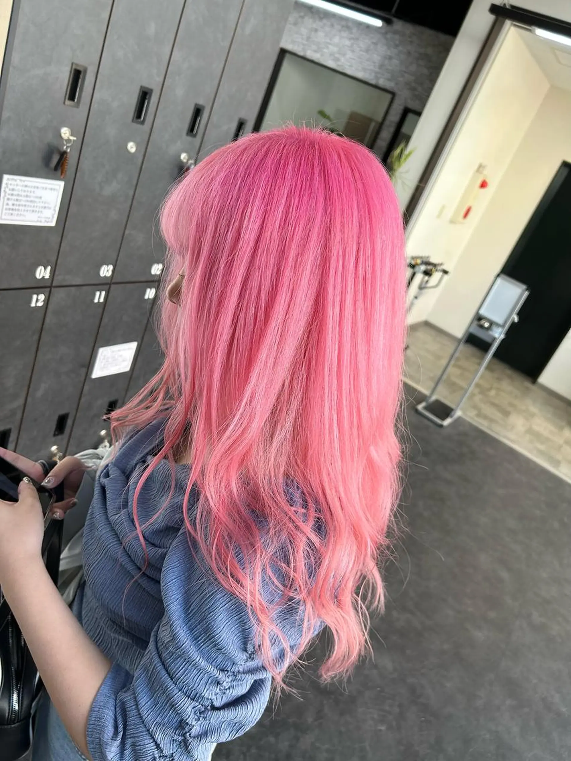 ロング カラー ピンクカラー ヘアカラー トリートメント RAIA💎ケア ブリーチ&パーマ💎のヘアスタイル