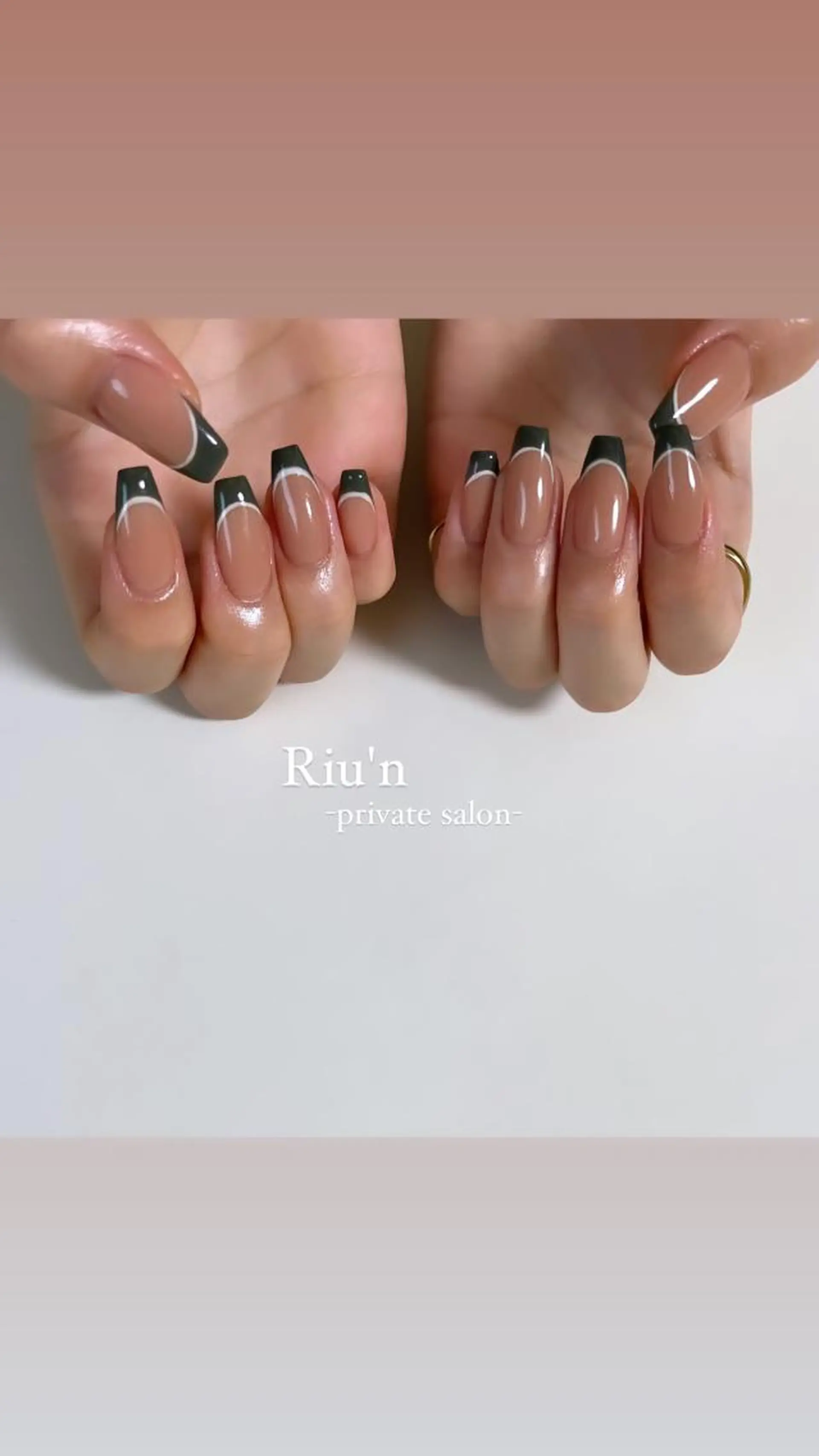 ロング ハンドネイル Riu*n -private-のネイルデザイン
