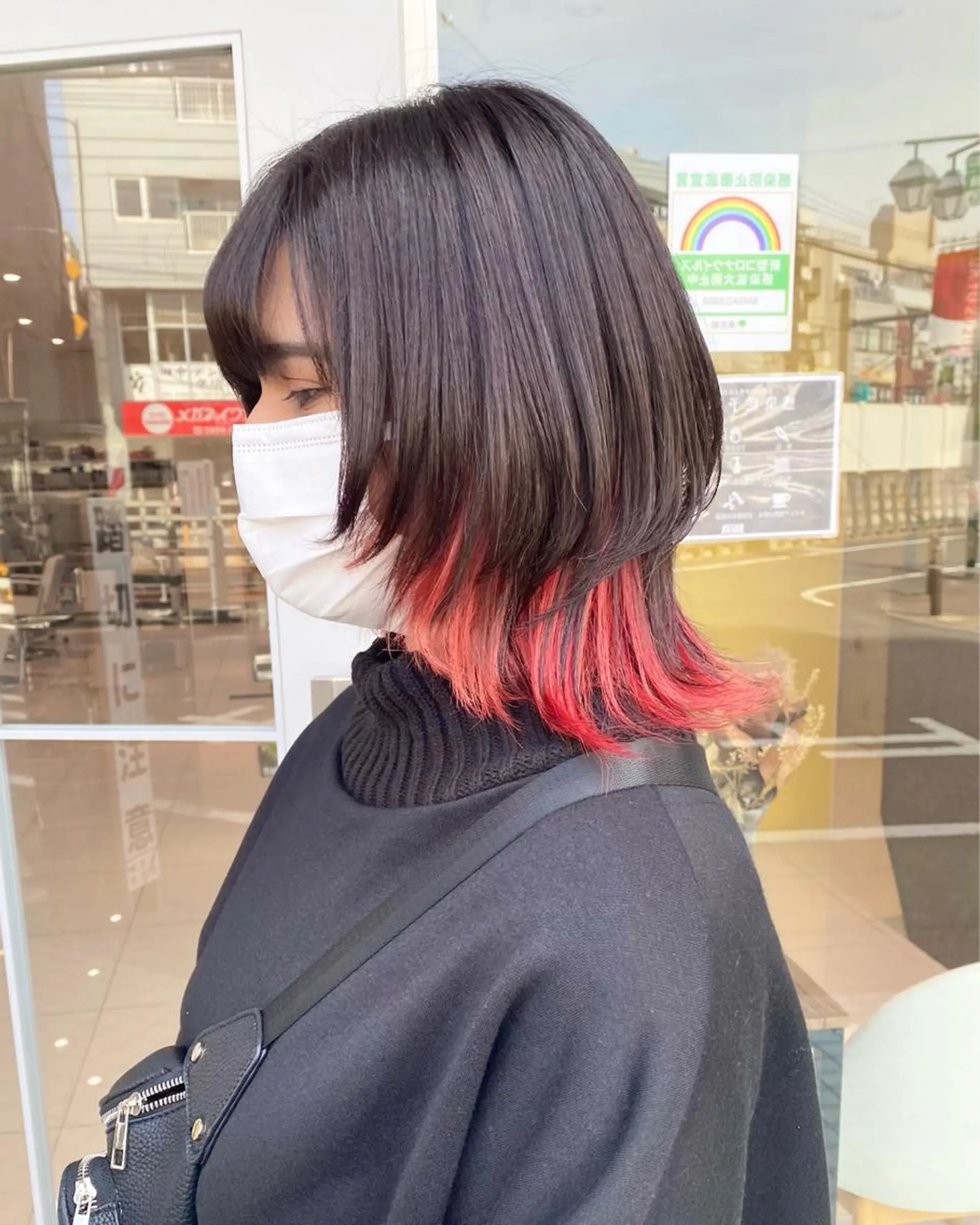 ミディアム カラー ウルフカット ハッシュカット/七海のヘアスタイル