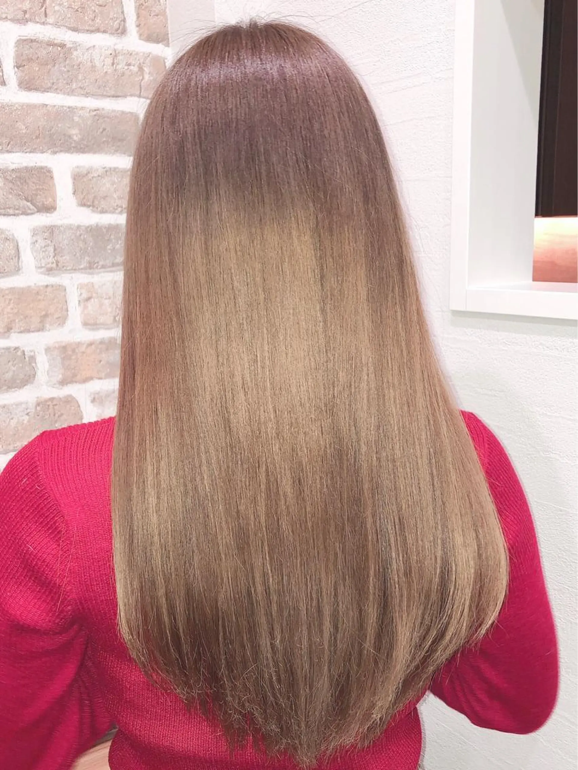 ロング カラー ベージュカラー ブロンド ブロンドベージュ 外国人風カラー ヘアカラー トリートメント 縮毛矯正の達人 ☆ 松本のヘアスタイル
