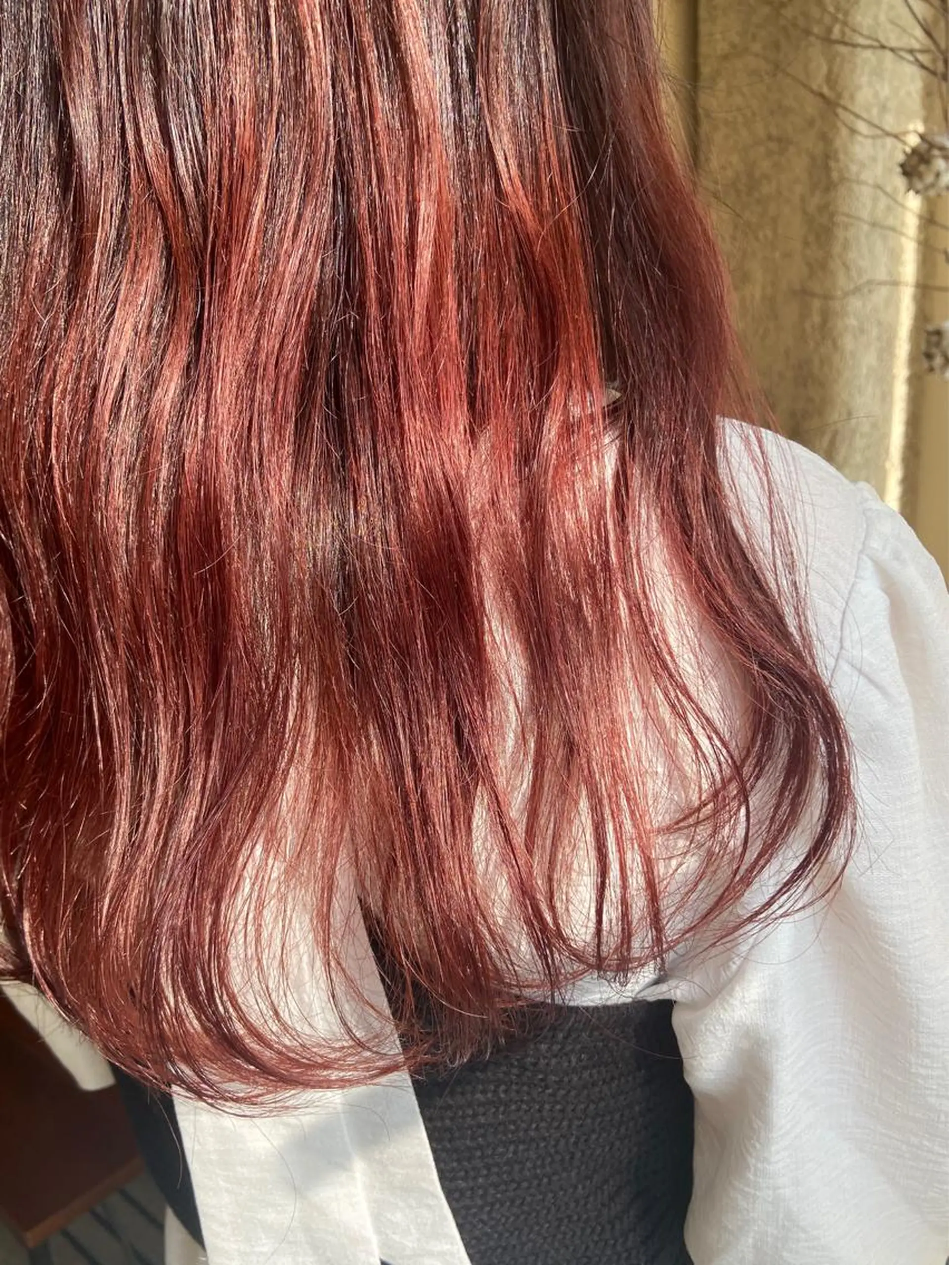 セミロング 透け感カラー/ momo🦕🌱のヘアスタイル