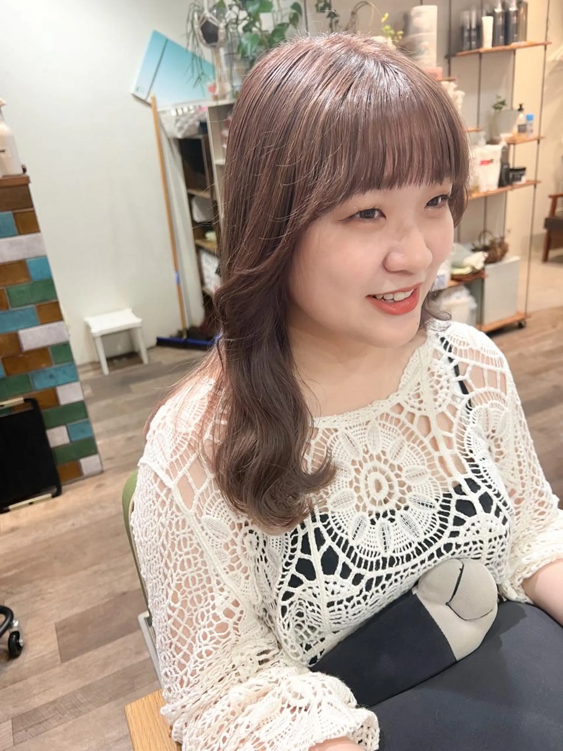 ミディアム カラー ブラウンカラー 透明感カラー ヘアカラー カラーパティシエ facce🌼ikoのヘアスタイル