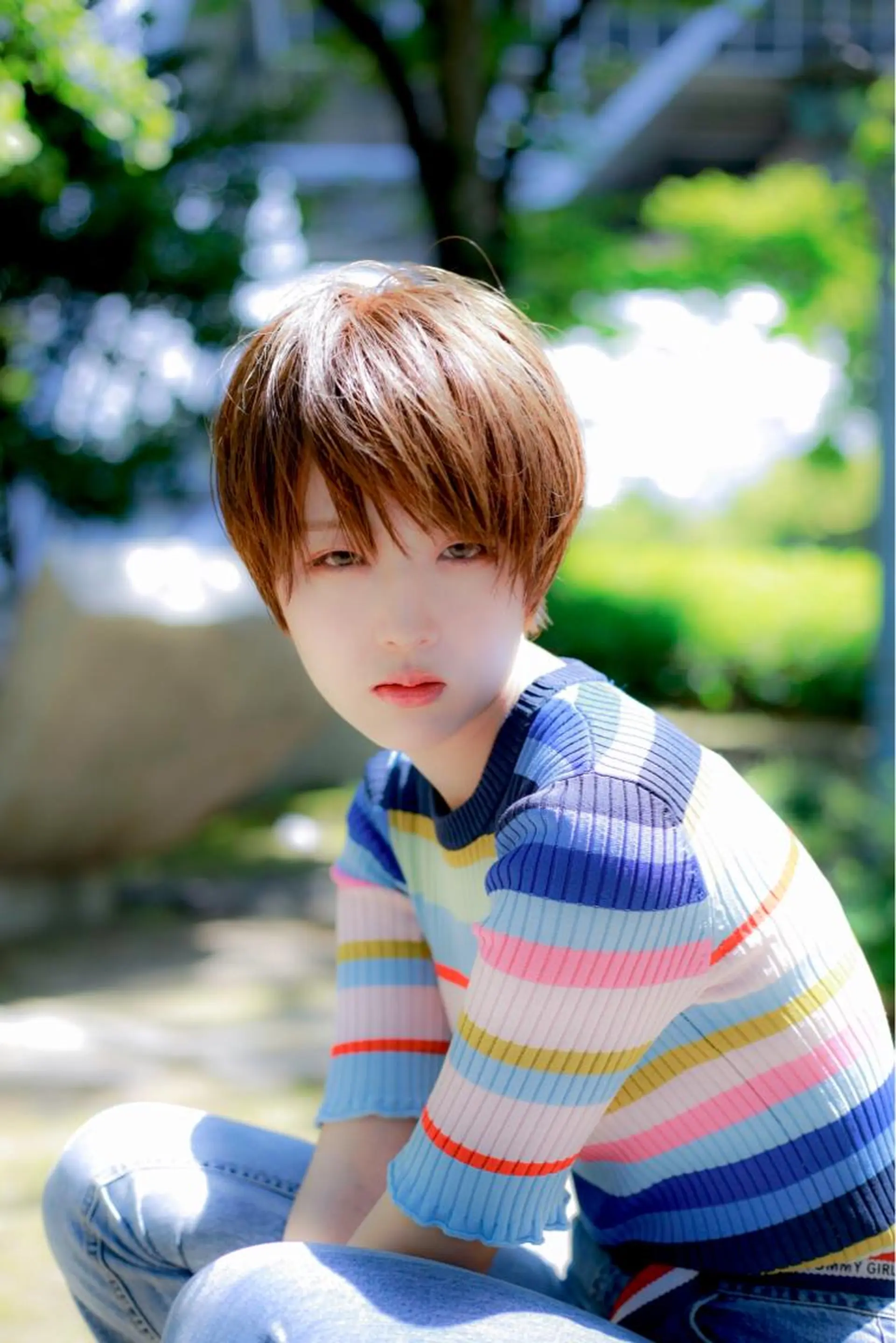 ショート カラー 永田 崇のヘアスタイル