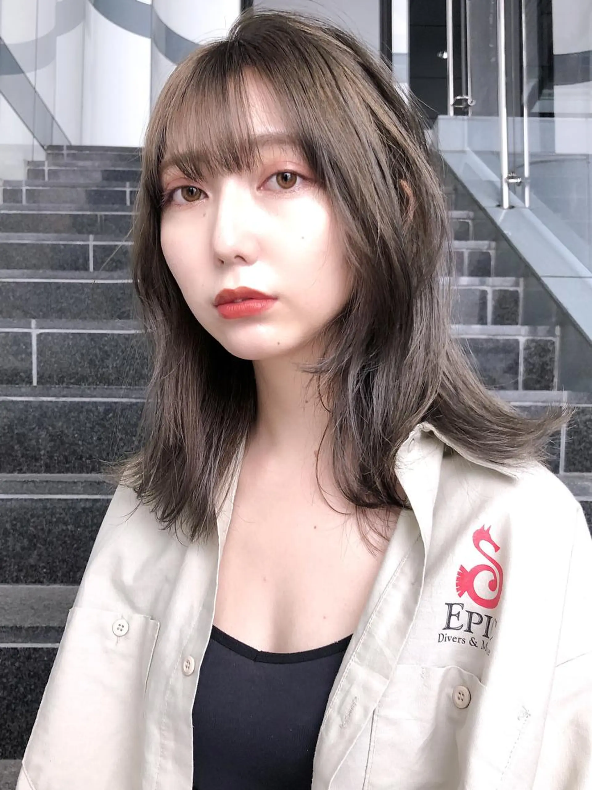 ミディアム カラー パーマ ヘアアレンジ ITbyALBUM 中野店のヘアスタイル