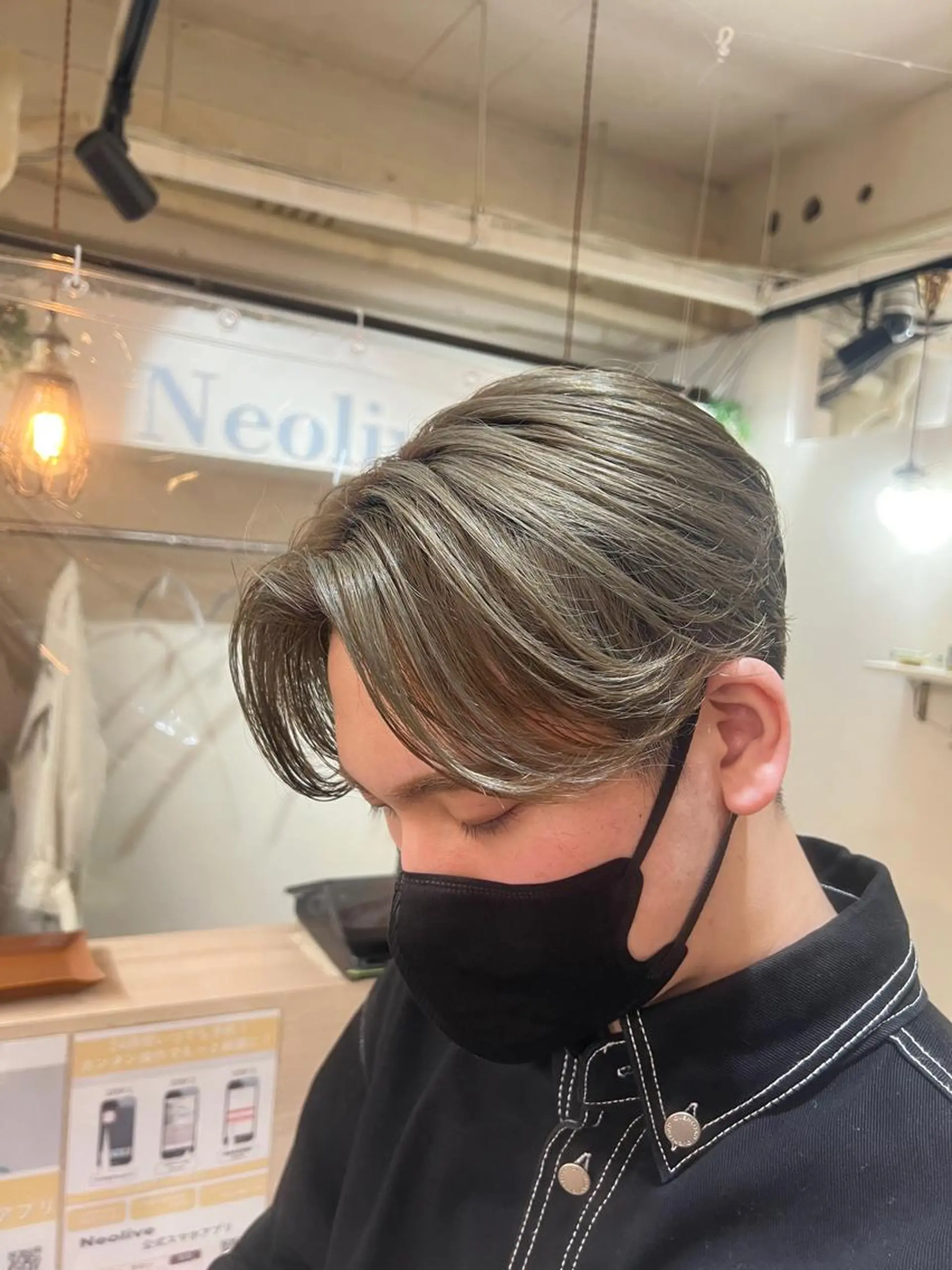 ミディアム パーマ メンズ センターパート カット ヘッドスパ メンズカットパーマ ✂️ JOYAのヘアスタイル