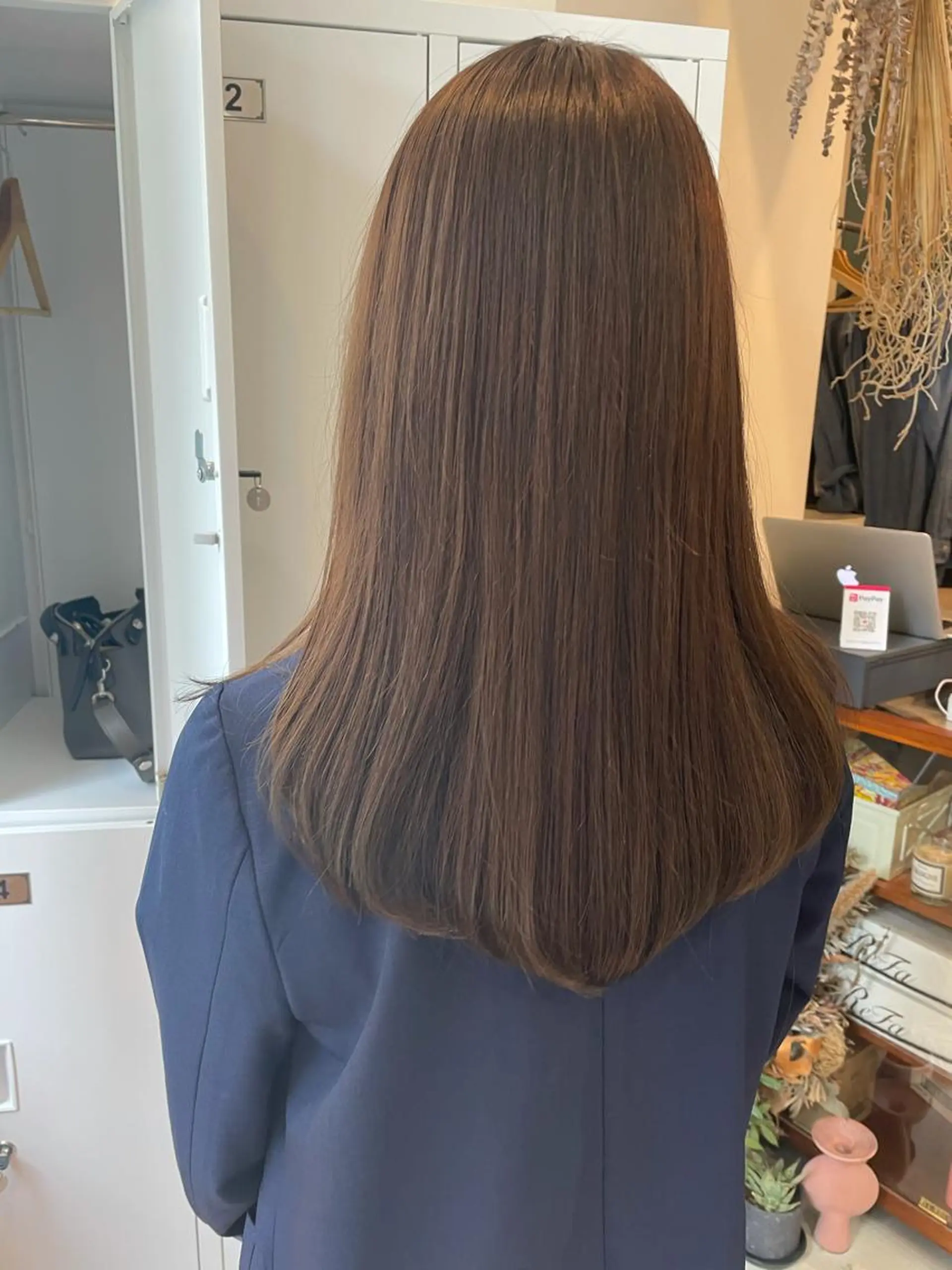 セミロング カラー ベージュカラー ブリーチ ラベンダーカラー ラベンダーベージュ ブリーチなしカラー ヘアカラー トリートメント 中目黒🌼 🌼ハナのヘアスタイル